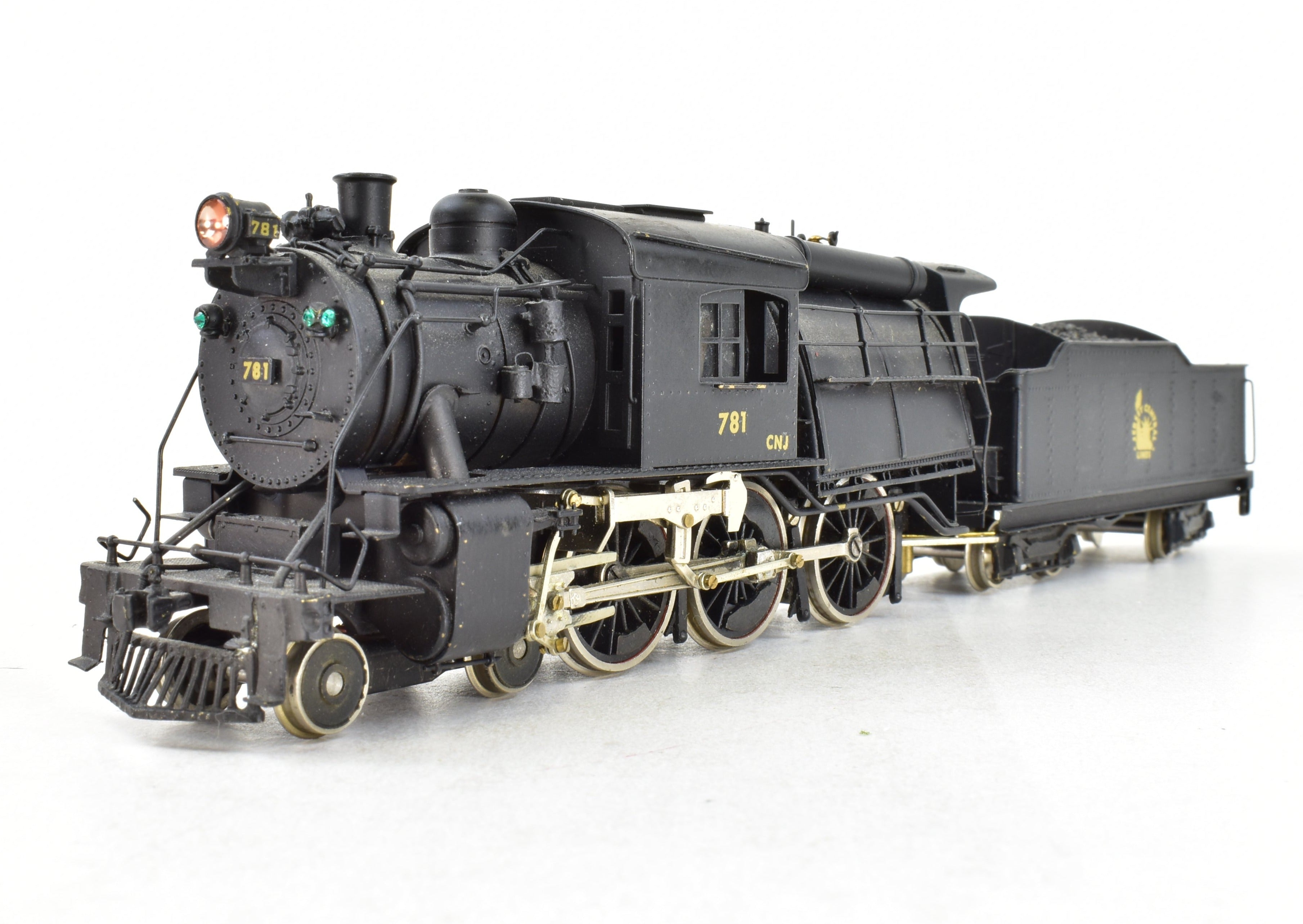 Custom Painted HO Brass Red Ball 4-6-0 Camelback Model of Central Railroad Of New Jersey