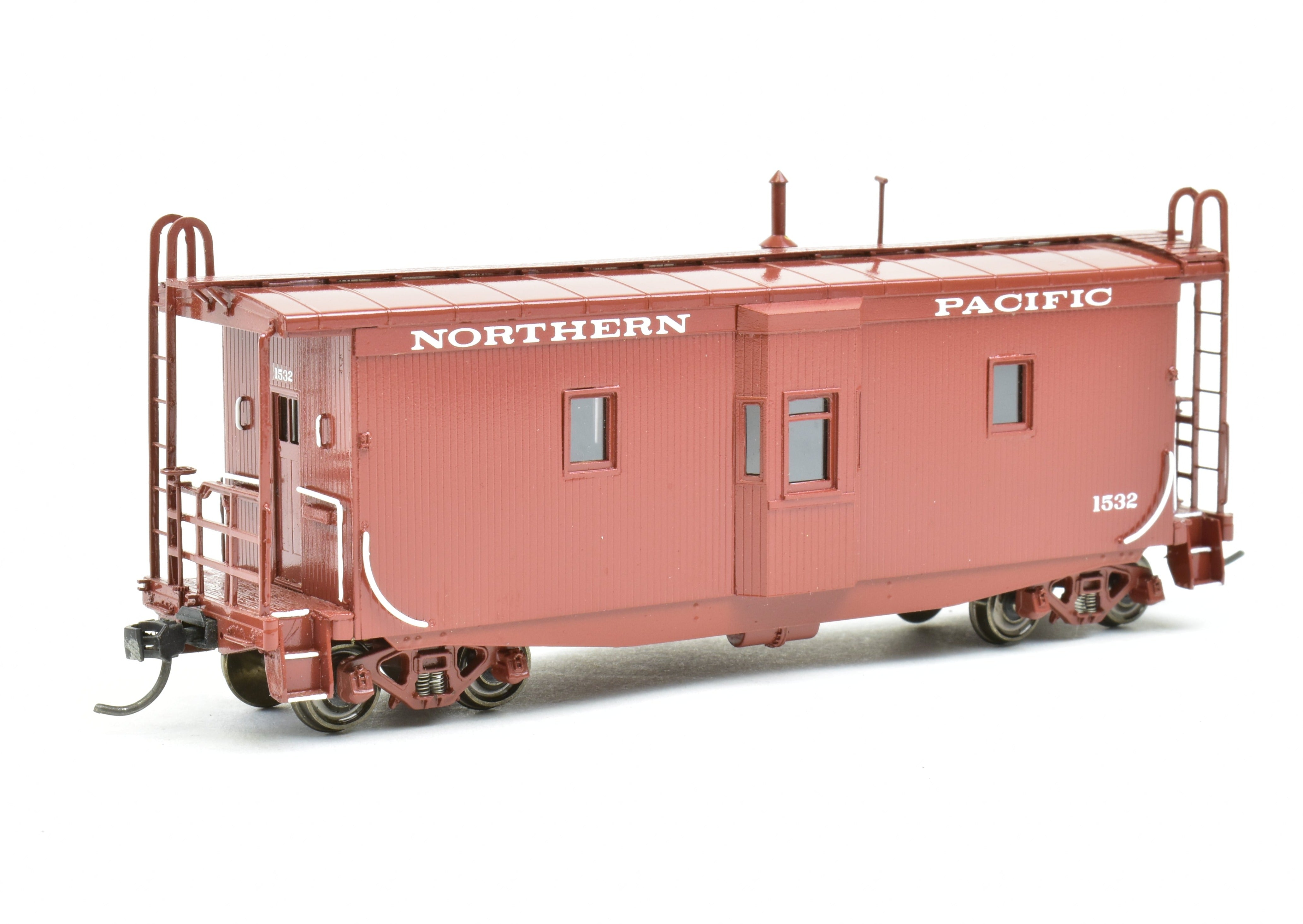 HO Brass OMI NP Northern Pacific Wood Bay Window Caboose Model No. 1532