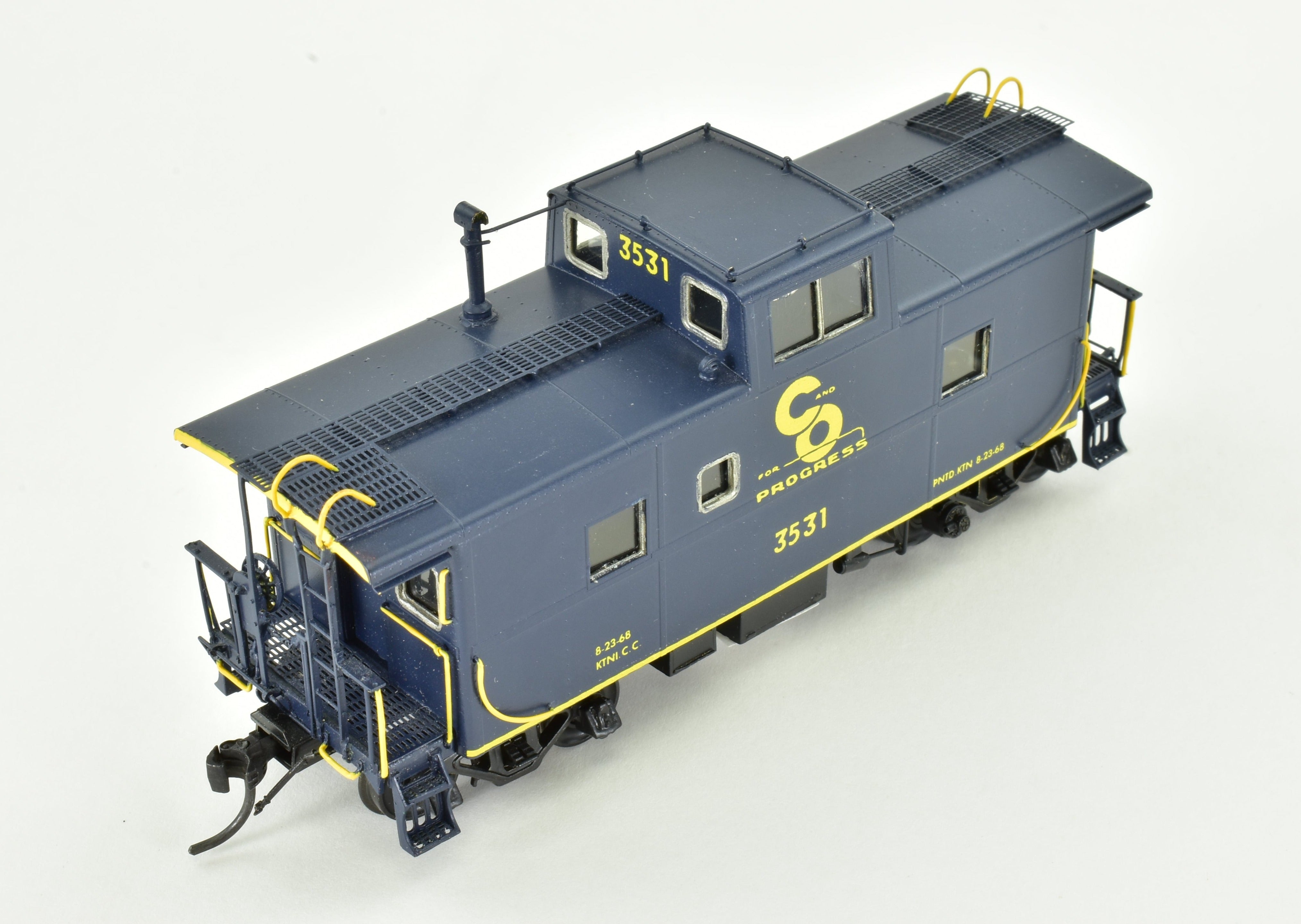 HO Brass OMI Chesapeake & Ohio Modernized Steel Caboose FP 3531, No Box