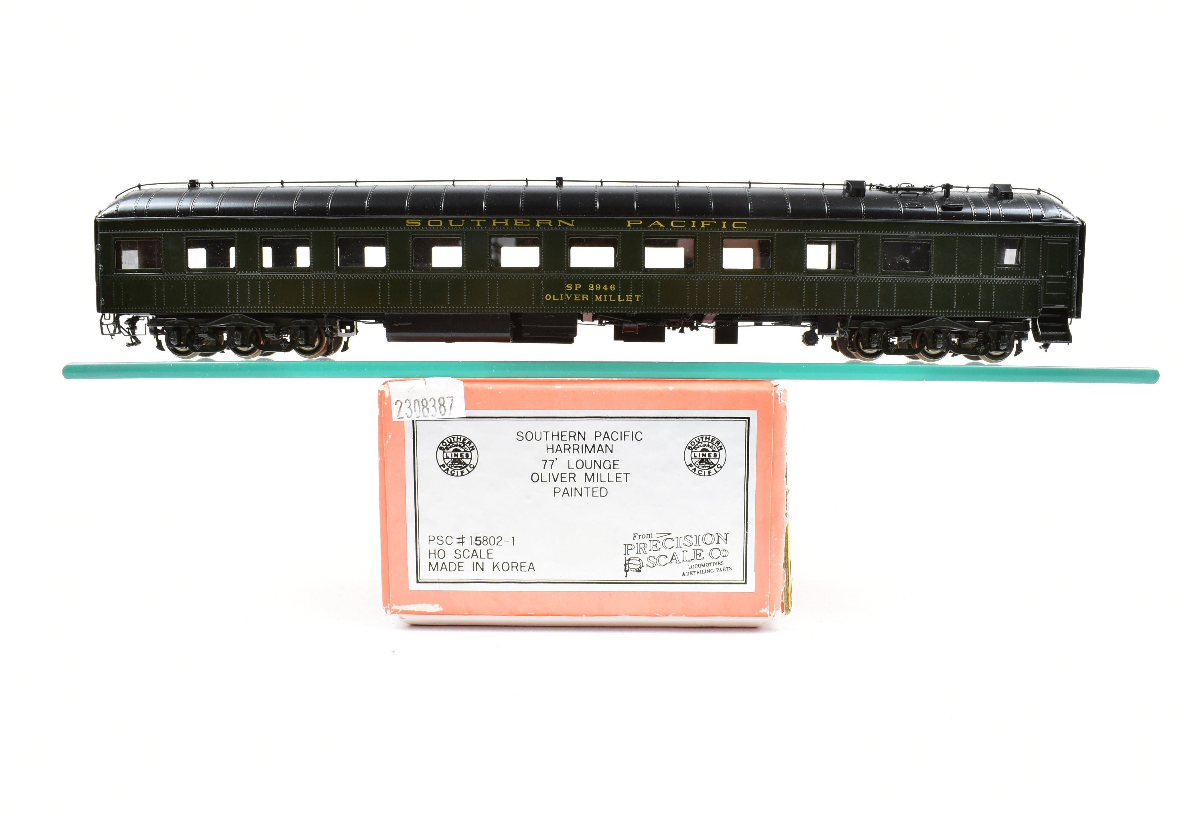 HO Scale Brass Precision Scale Co. Model - Southern Pacific Harriman 77' Lounge Oliver Millet FP Model Train Car