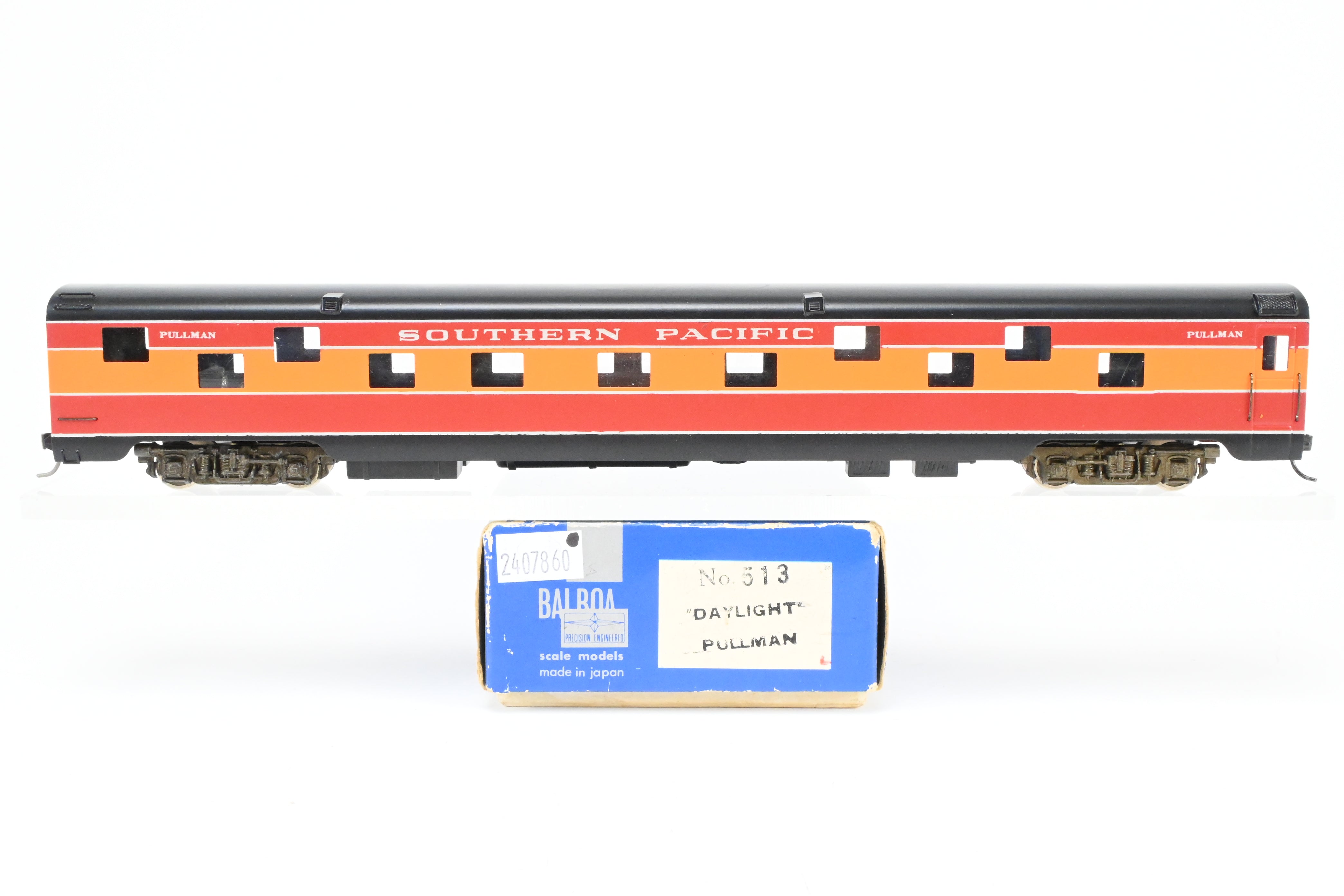 HO Scale Brass Balboa SP - Southern Pacific Daylight Pullman Factory-Painted Model