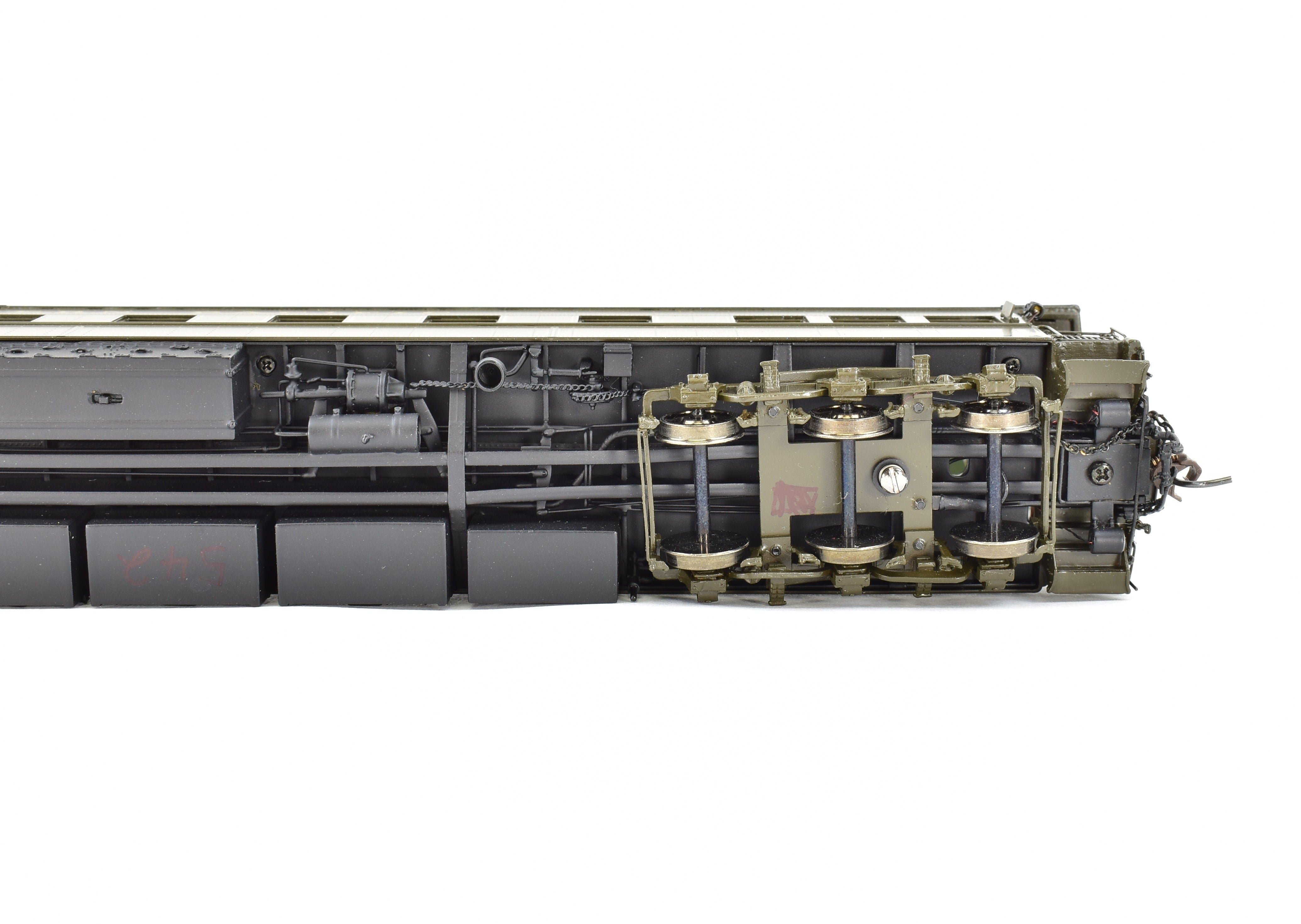 HO Scale Brass Model Northern Pacific Business Car #1 Version 1, Factory-Painted in Pullman Green by W&R Enterprises