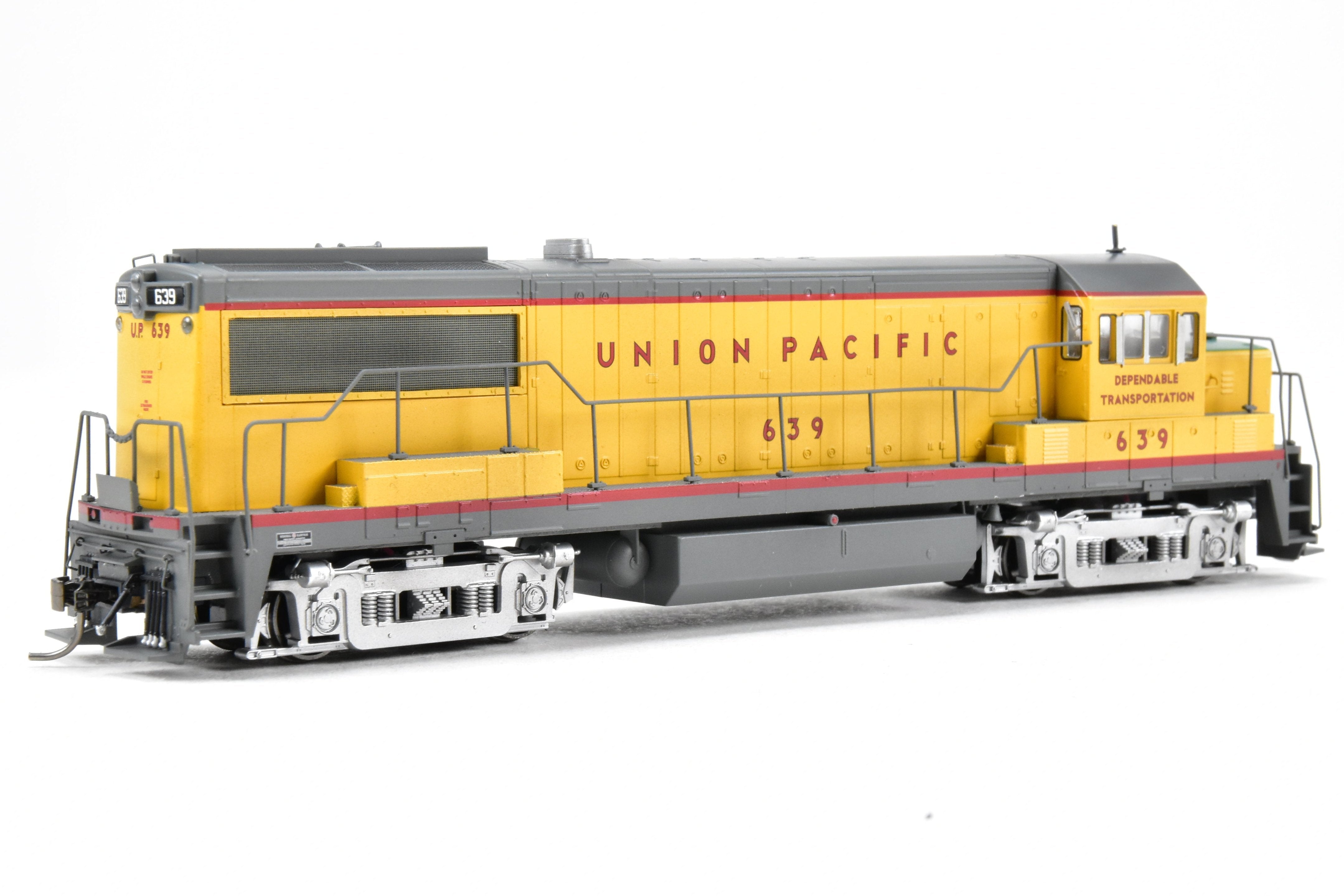 HO Scale Con Bowser Executive Series Union Pacific GE U25B Locomotive Model with ESU DCC & Sound Function, Featuring FP No. 639 and Weathered Appearance