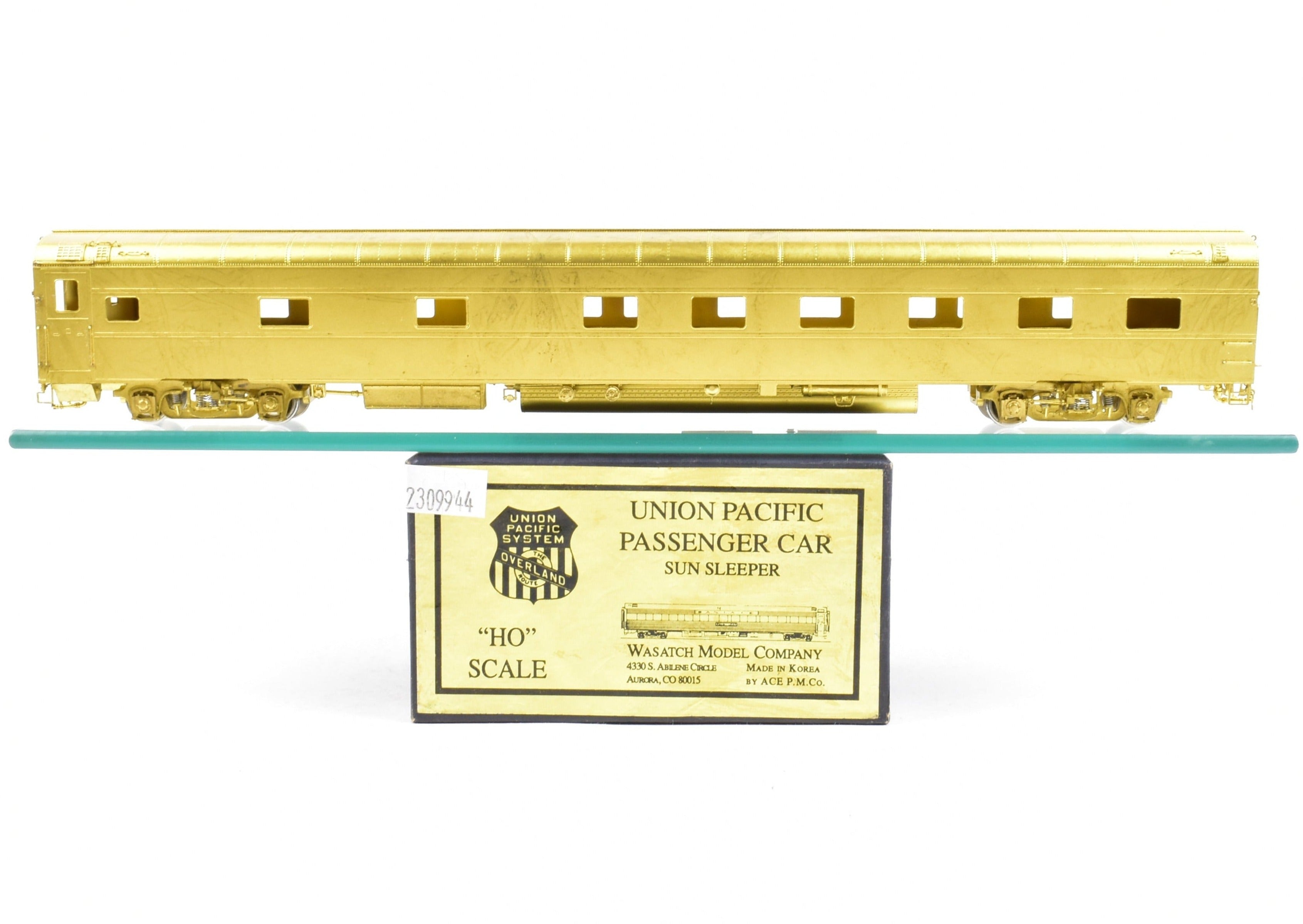 HO Scale Brass Union Pacific Sun 11-Bedroom Sleeper Model by Wasatch Model Co.
