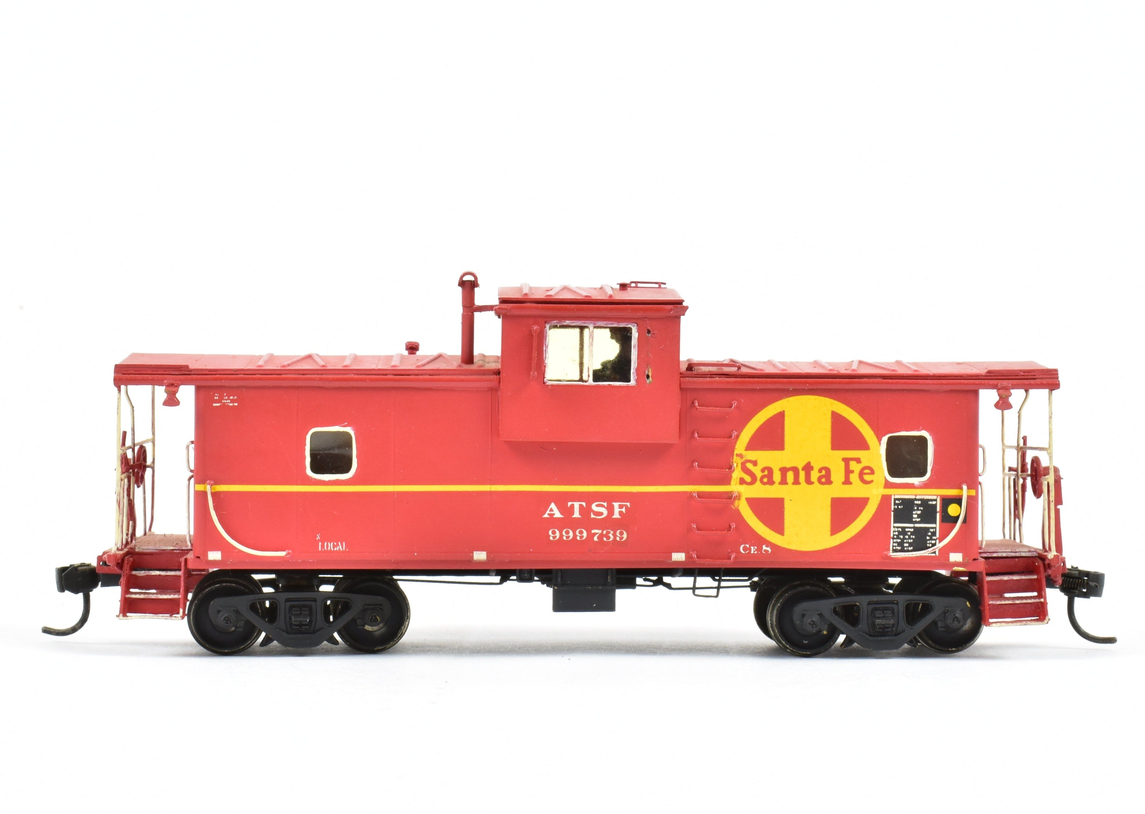 HO Scale Brass OMI - Overland Models, Inc. AT&SF - Santa Fe Wide-Vision Ce-6 and Ce-8 Caboose Model with CP No. 999730