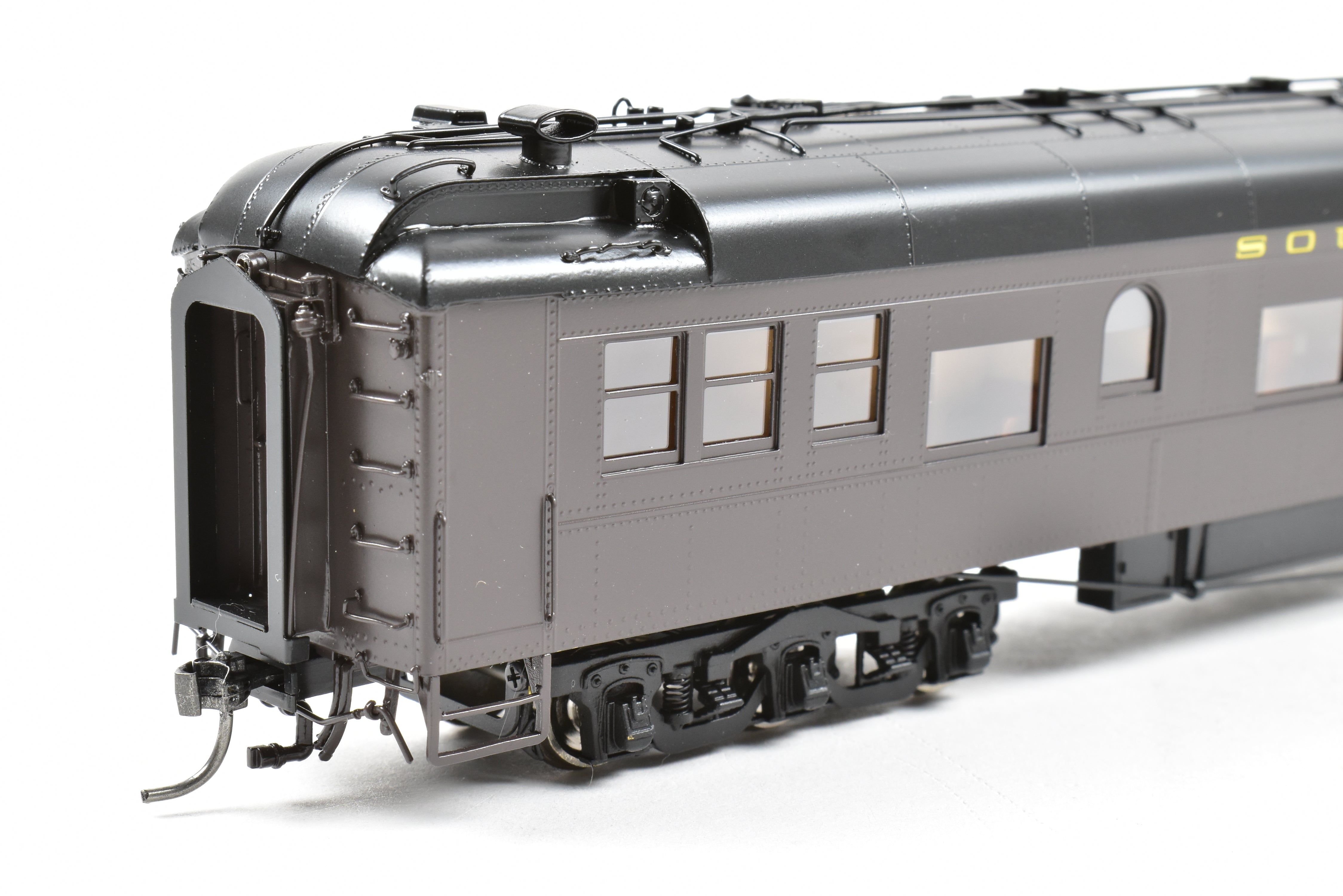 HO Scale New Brass North Bank Line SP Portland #129 Dark Olive Green Business Car