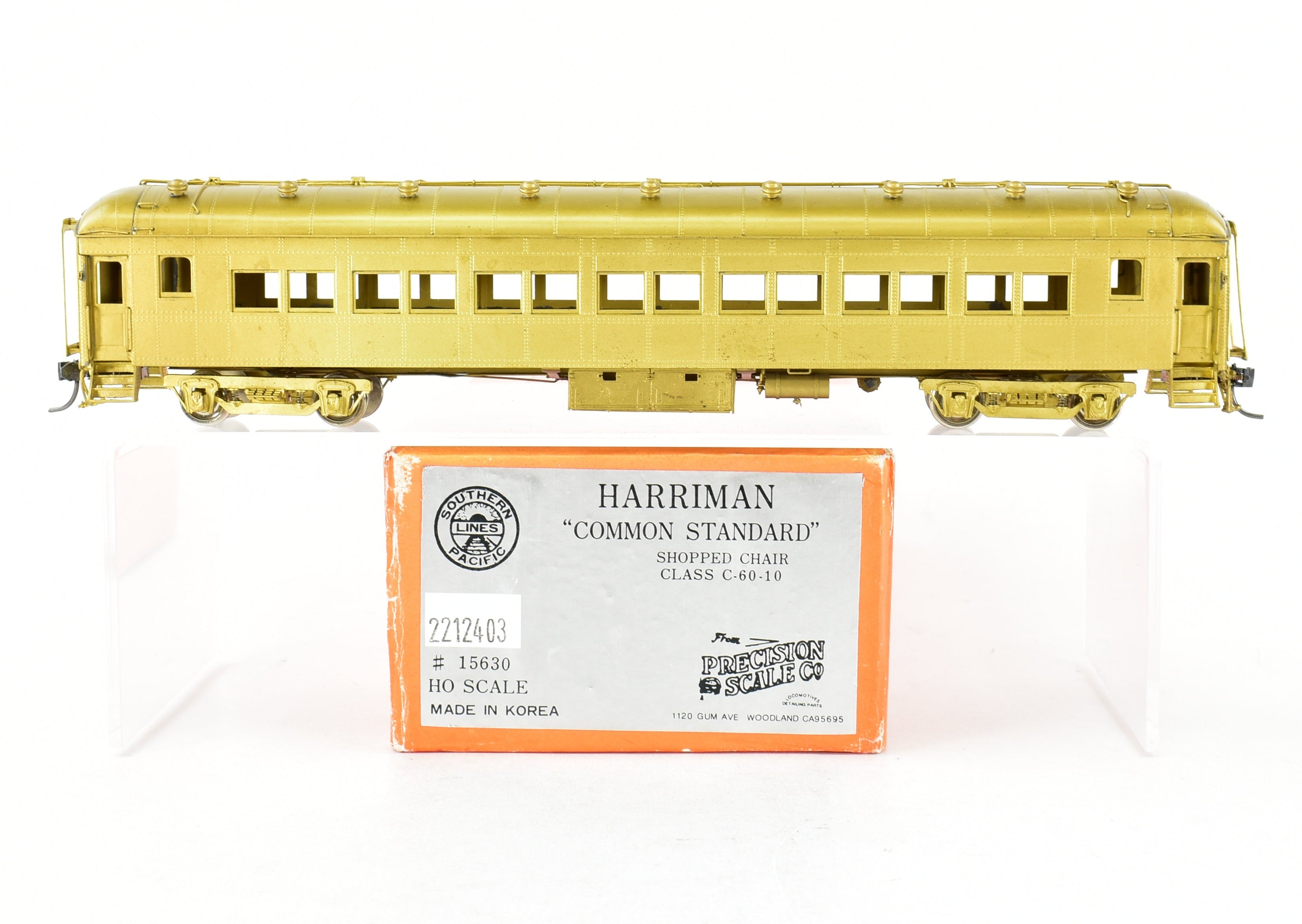 HO Brass Precision Scale Co. Southern Pacific Harriman C-60-10 Shopped Chair Model