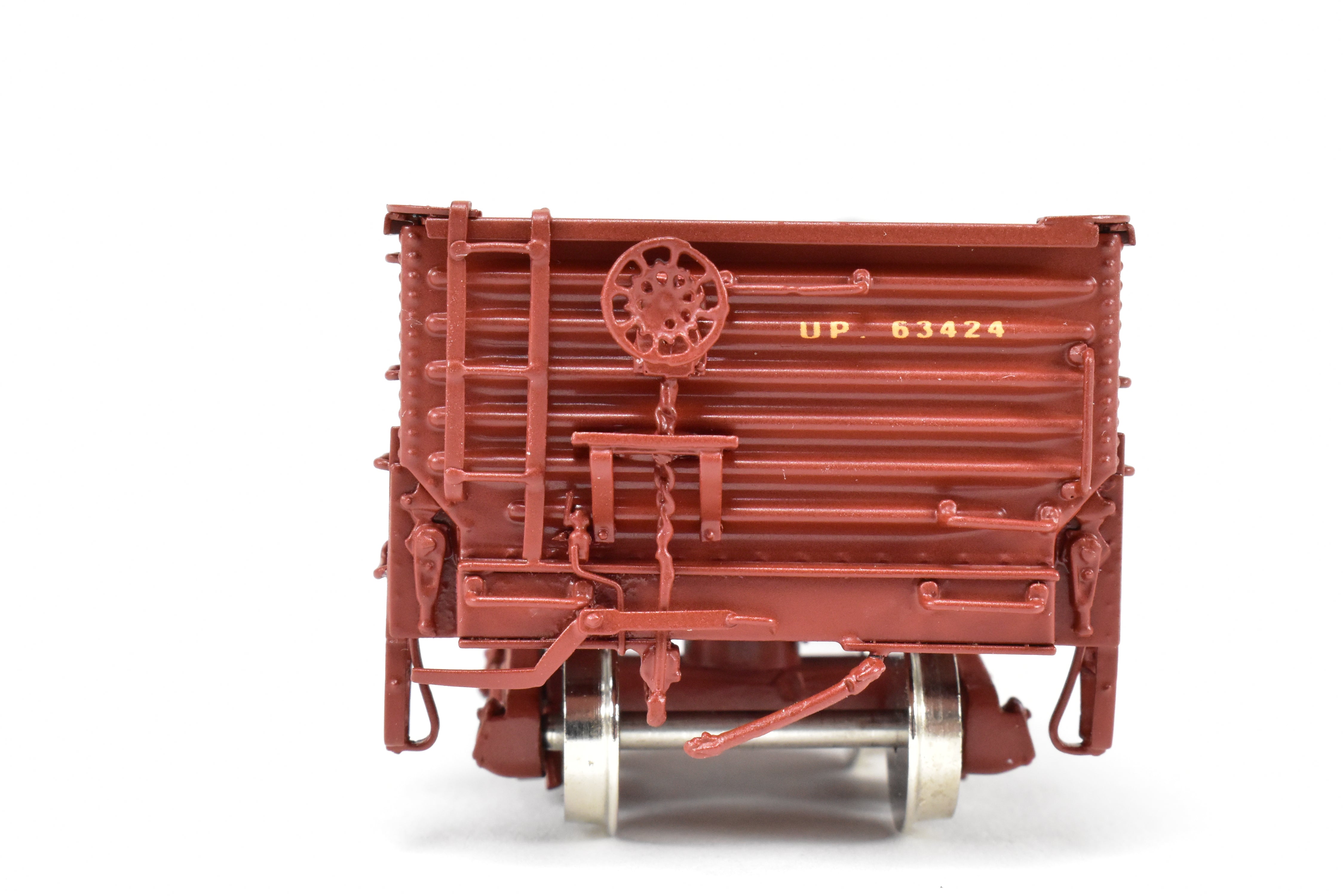 HO Scale Brass Challenger Imports Union Pacific Class G50 - 7 Drop Bottom Gondola Model Version 2 with Riveted Side Sheets, Factory - Painted FP #63424