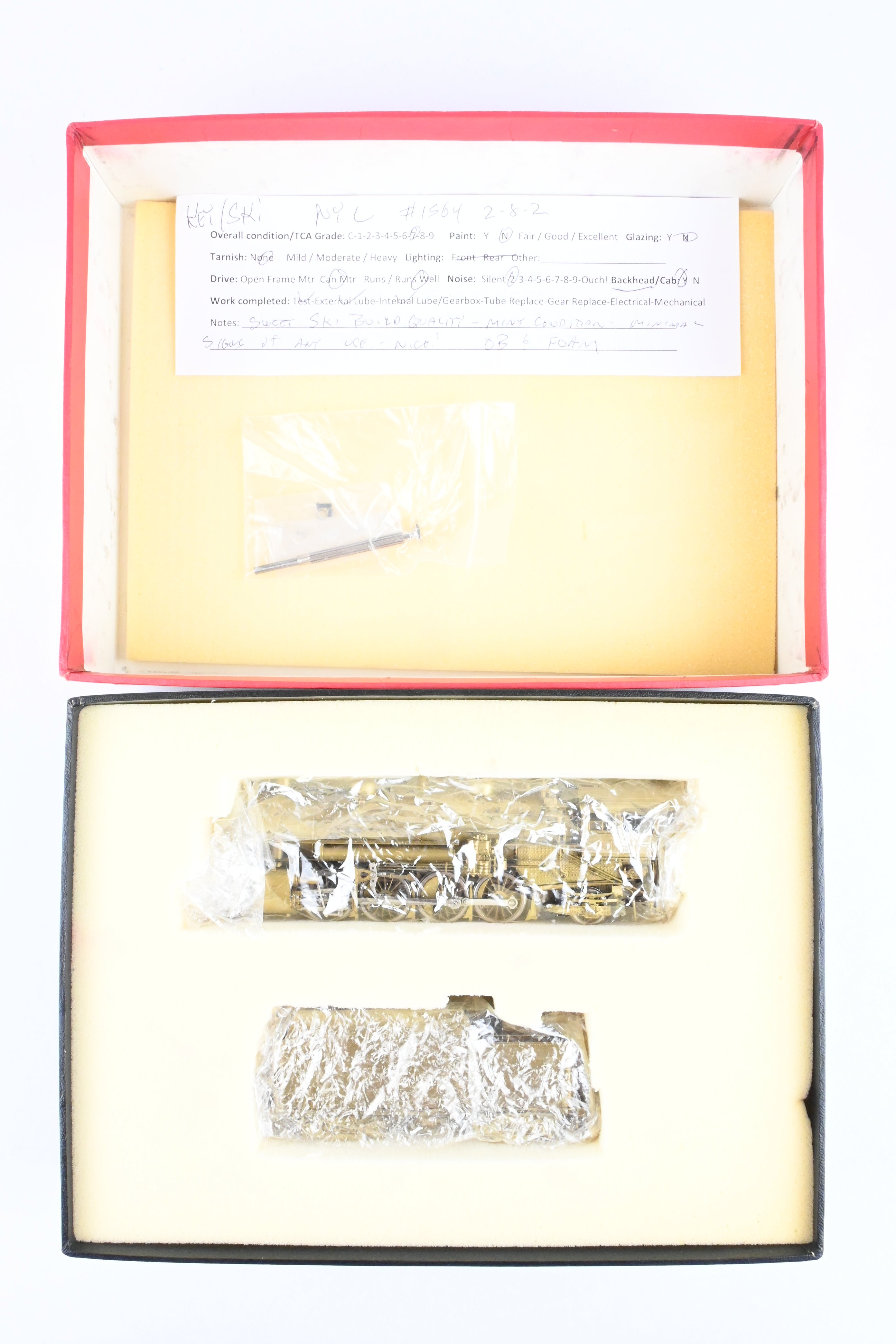 High - Quality HO Scale Brass Key Imported Steam Locomotive from NYC - New York Central #1594 H - 5s Class 2 - 8 - 2 Mikado Model
