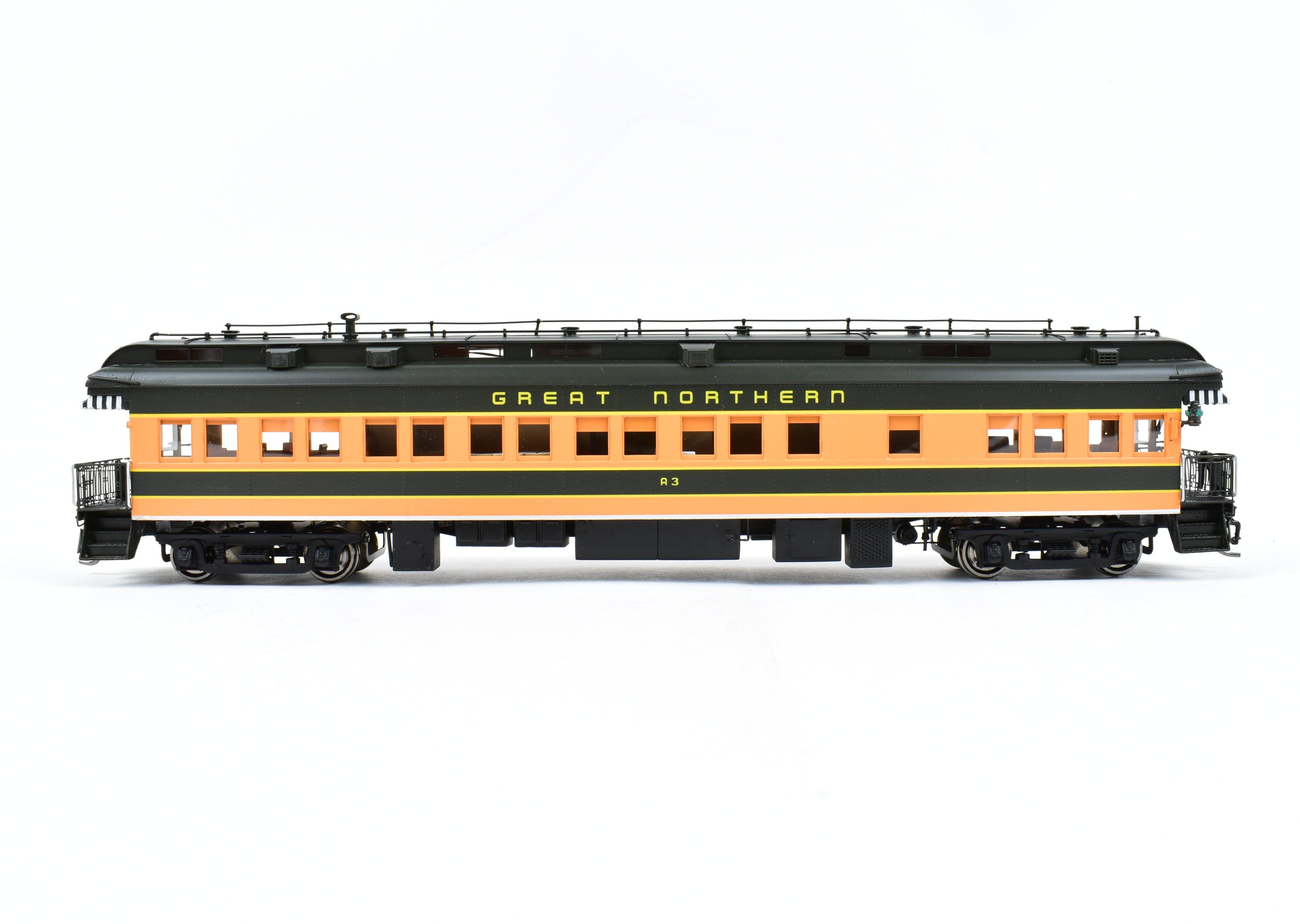 High - Quality HO Scale New Brass Model Train of North Bank Line and Great Northern 2nd A3 Business Car in Empire Builder Design