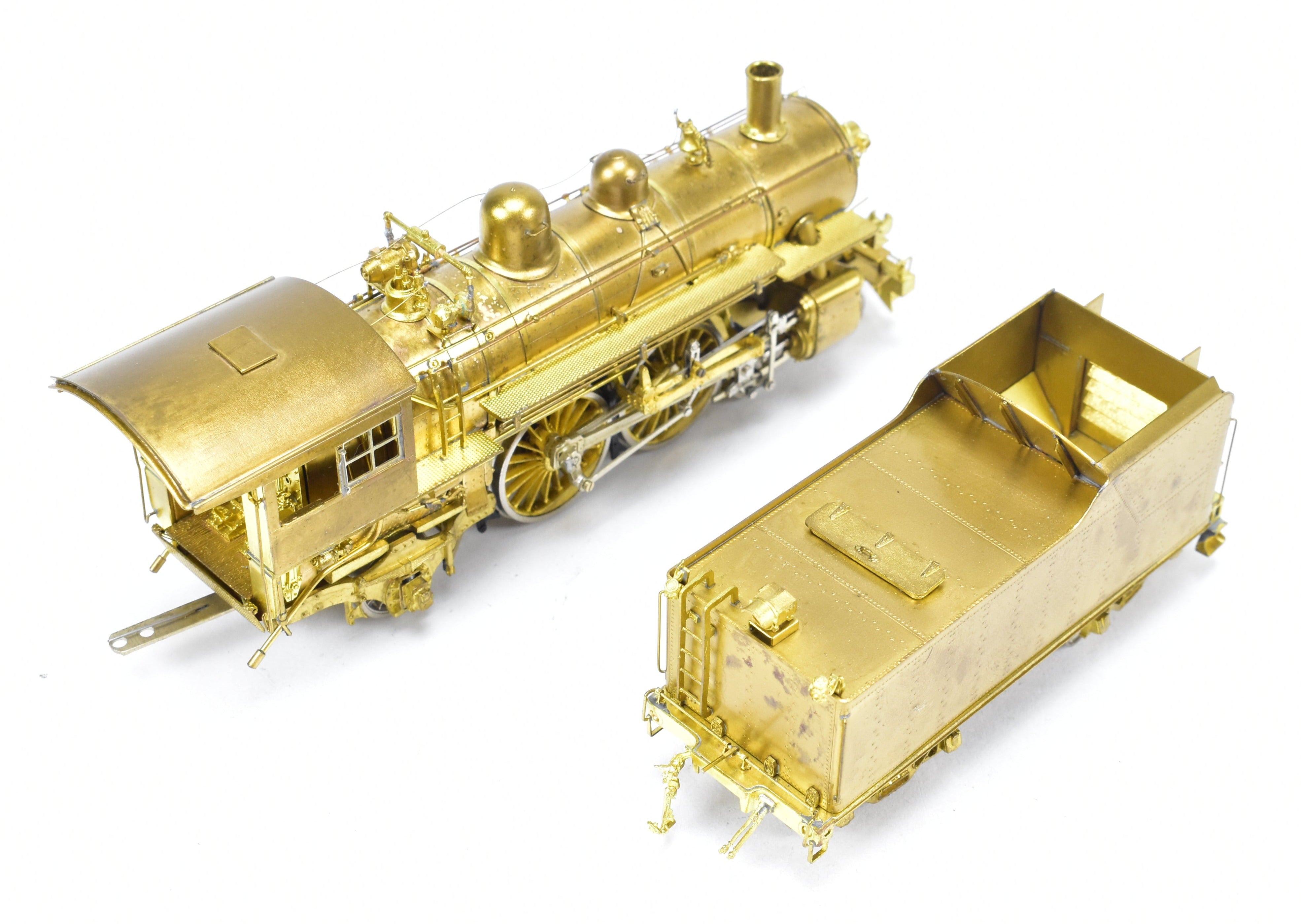HO Scale Brass Model Train - Overland Models Chicago & North Western D 4-4-2 Atlantic Steam Locomotive