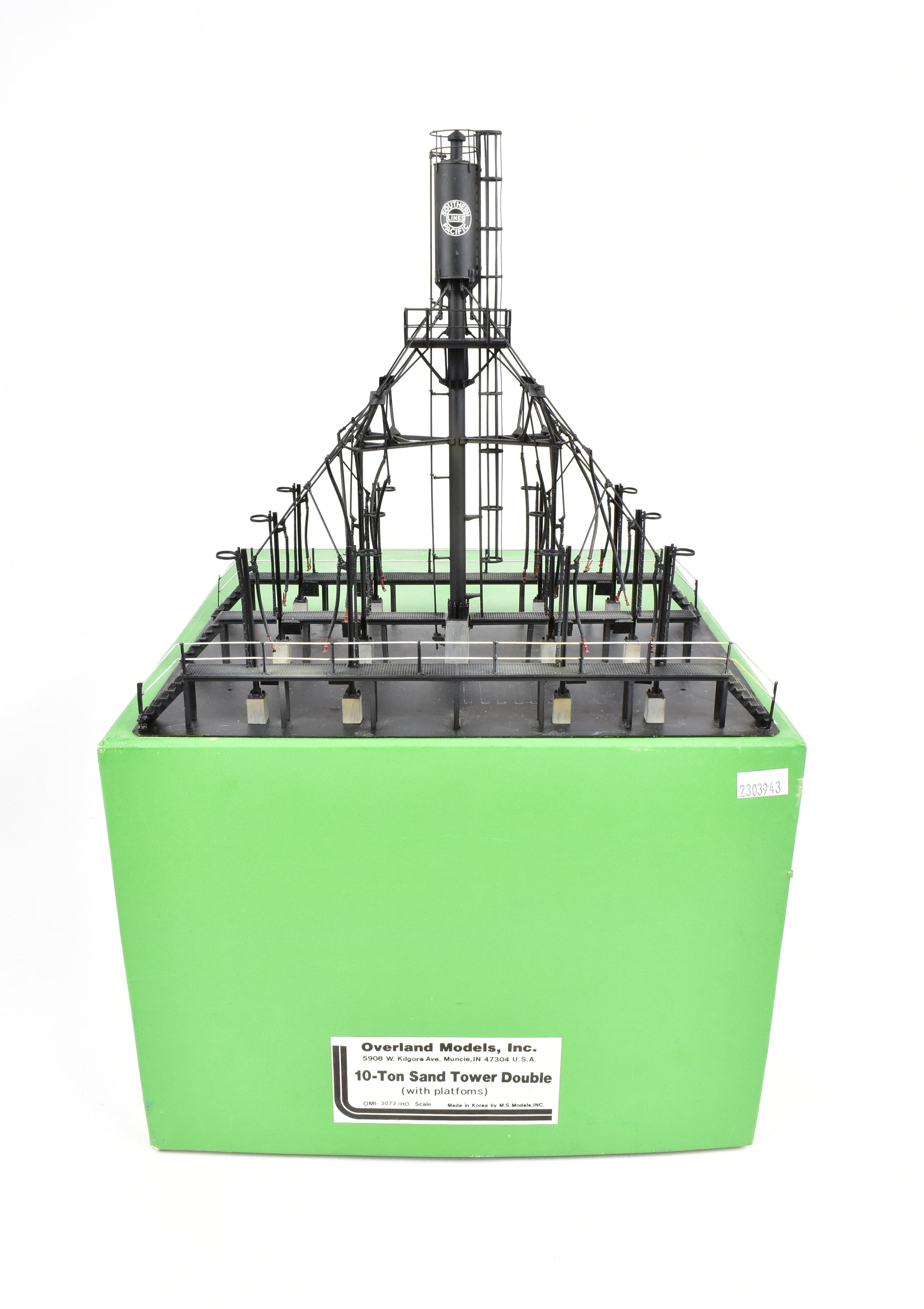 HO Scale Brass Sand Tower Model by Overland Models, Inc - Double 10 - Ton Sand Tower with Platforms for Southern Pacific and Various Railroads