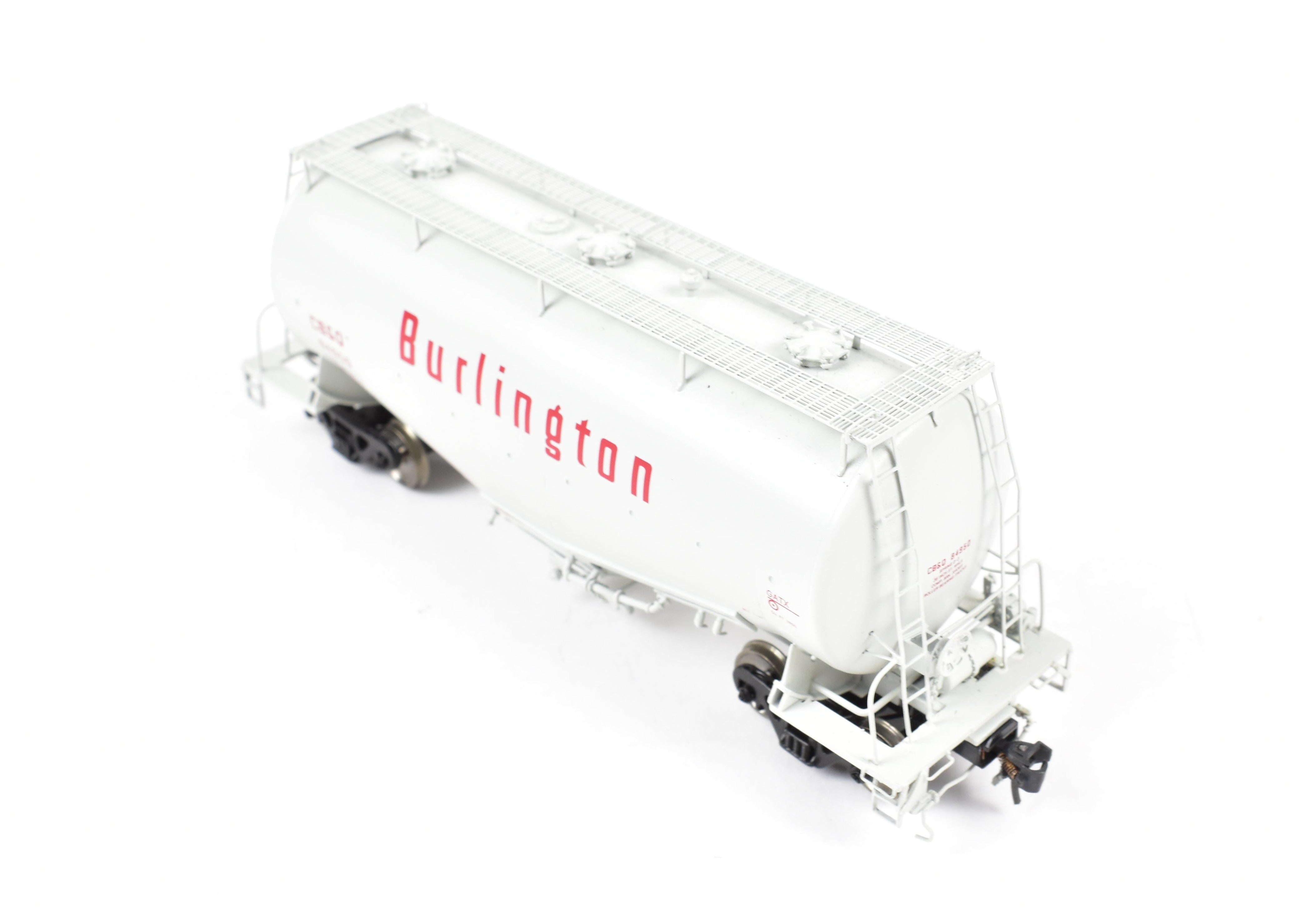High - Quality HO Scale Brass Construction CON Railway Classics CB&Q - Burlington Route GATX Pressure Slide Whale Belly Cement Hopper Model FP CB&Q 84950