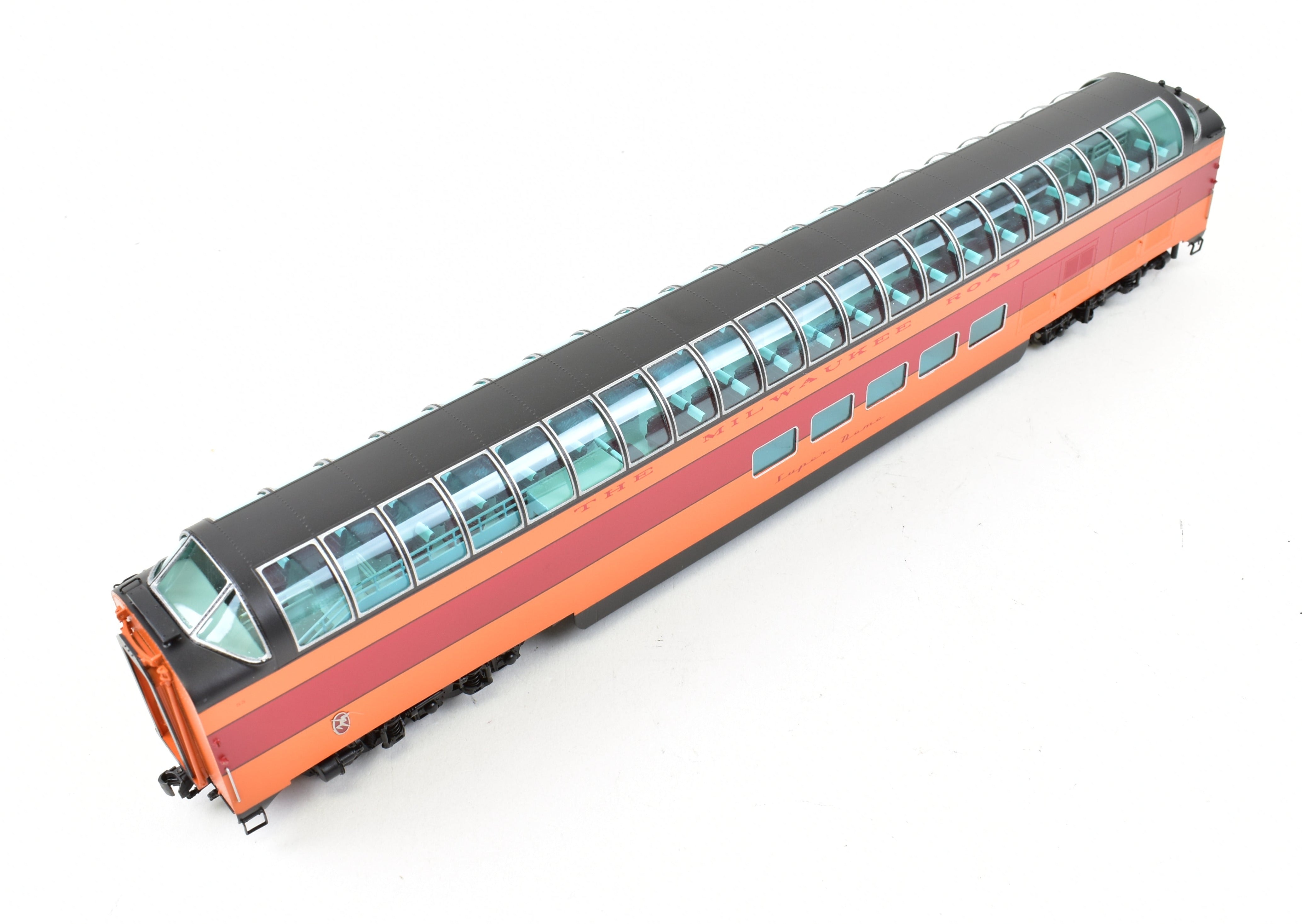 High - Quality HO Scale Brass Railway Classics Model of MILW - Milwaukee Road Super Dome Factory Painted with Road Number 55