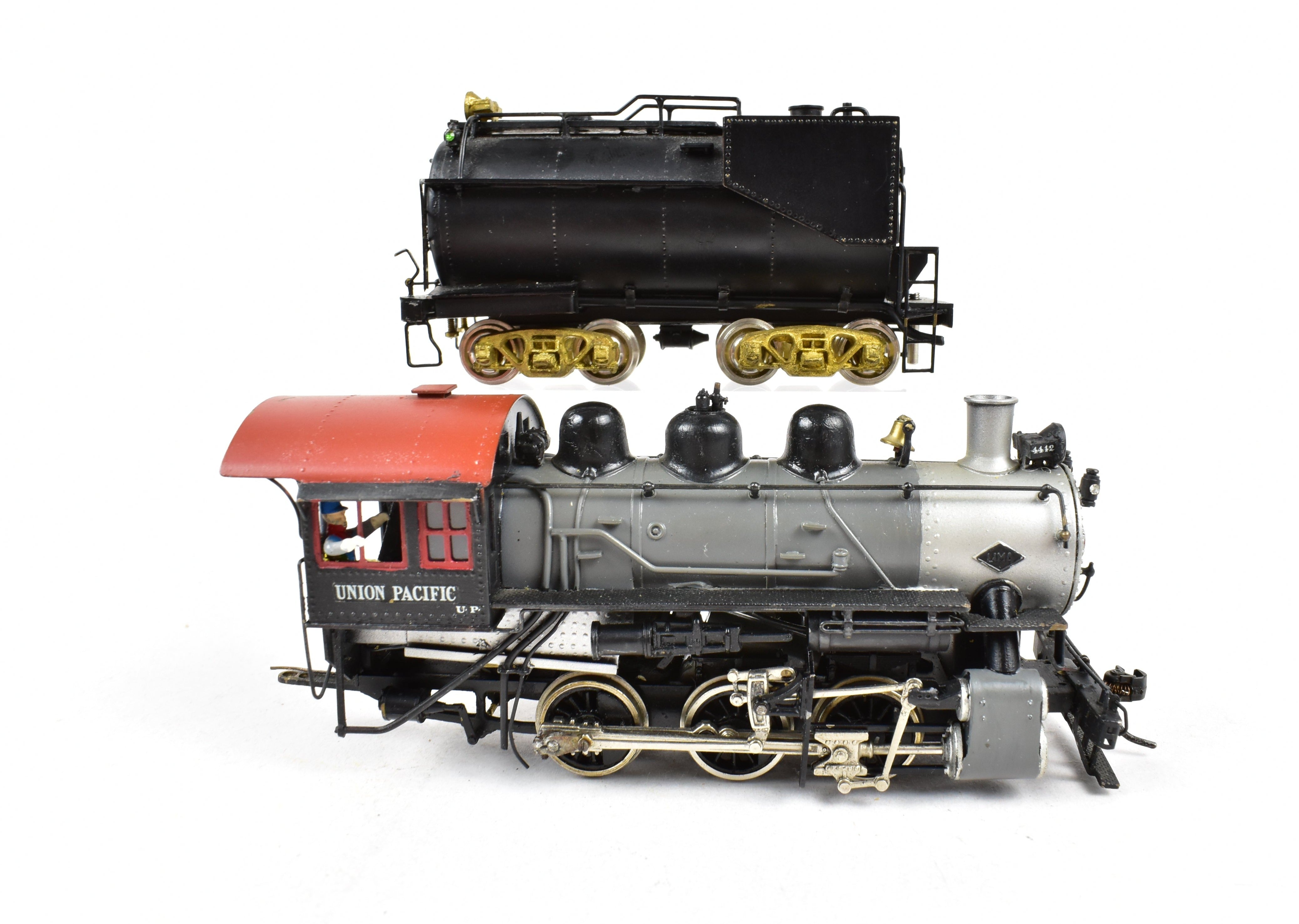 HO Scale Brass PFM - United Union Pacific 0 - 6 - 0 Switcher Model with Custom Painted Engine and Incorrect Kemtron Short Vanderbilt Tender