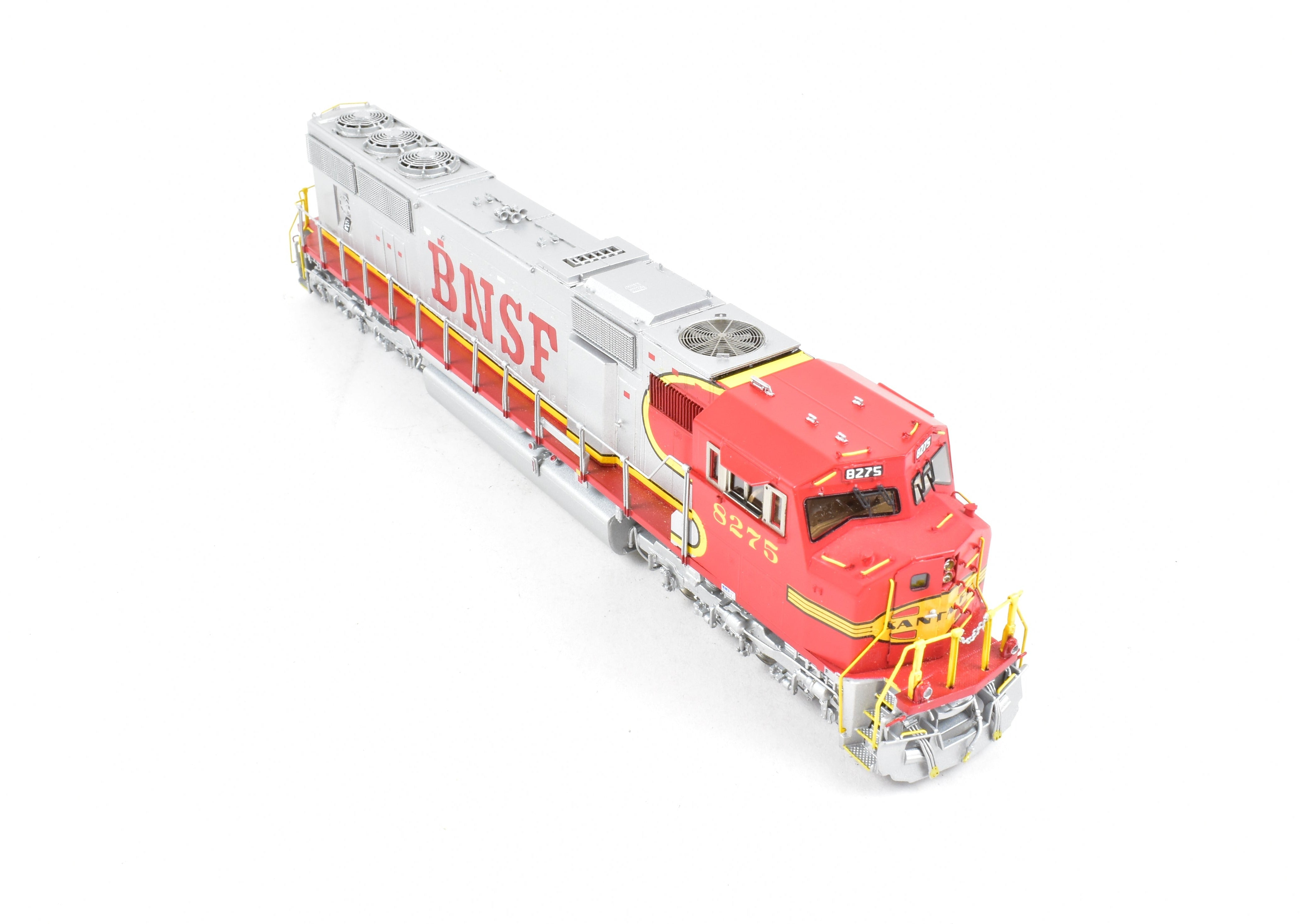 HO Scale Brass Model Train - Overland Models, Inc. BNSF - Burlington Northern Santa Fe EMD SD75M FP Locomotive #8275 REBOXX