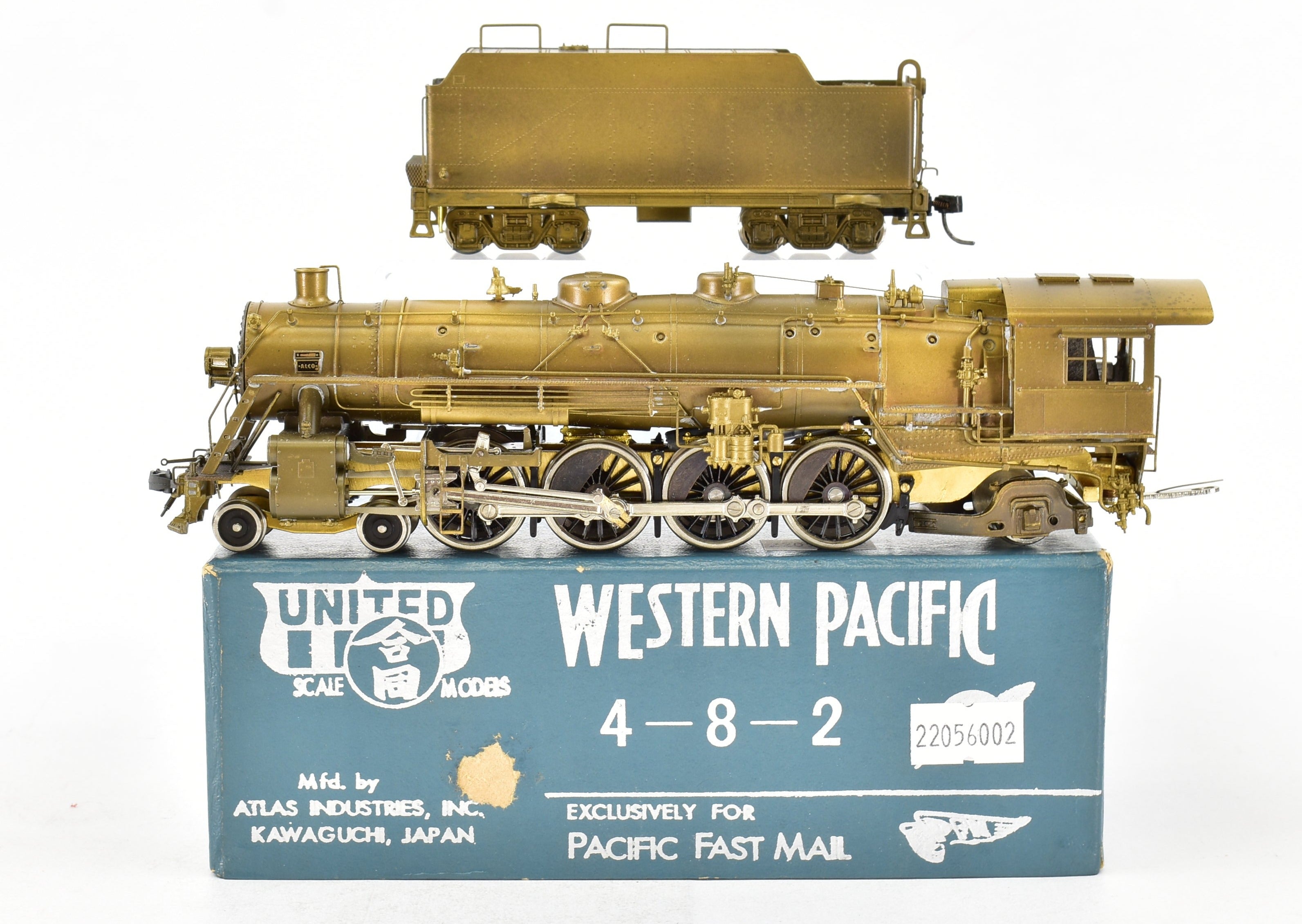 HO Scale Brass Pacific Fast Mail (PFM) Model Train - United Western Pacific 4-8-2 MT-44 Mountain Locomotive