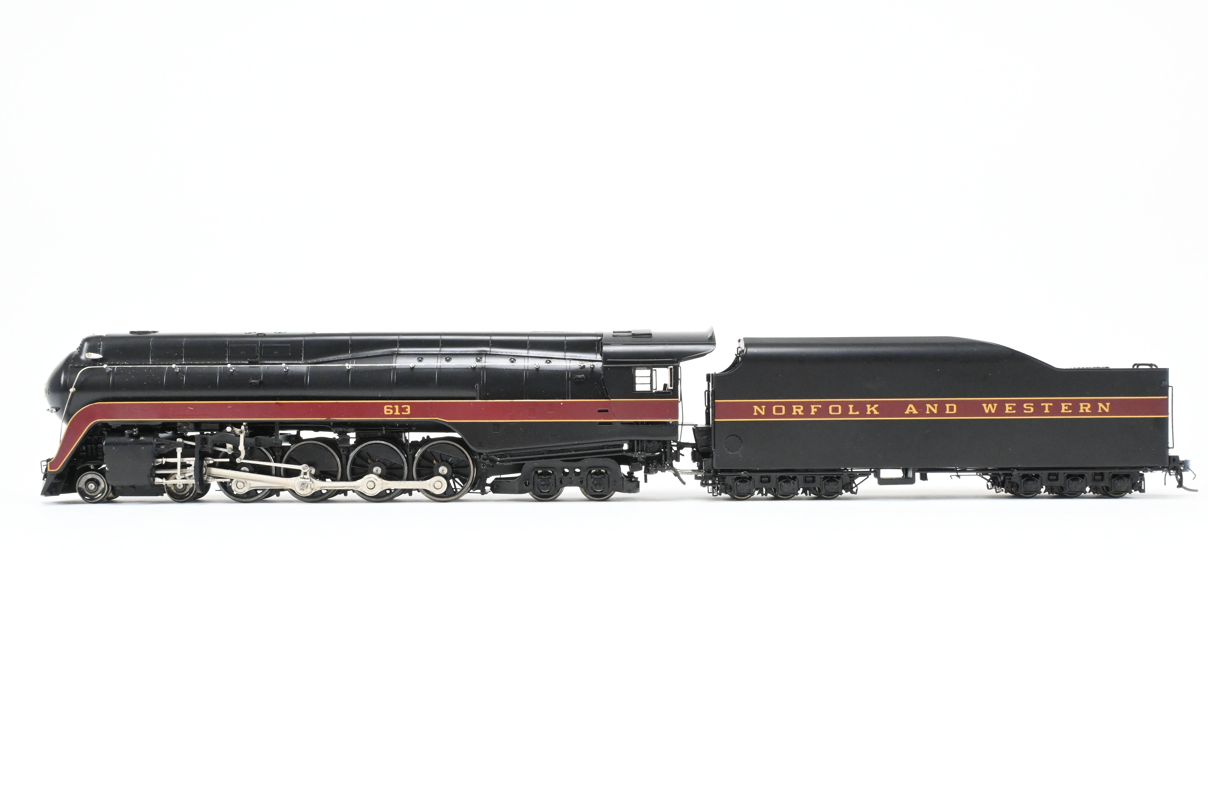 HO Scale Brass Steam Locomotive Model - Overland Models, Inc. Norfolk & Western Class “J” 4-8-4 Streamlined As Built, Factory-Painted FP #613