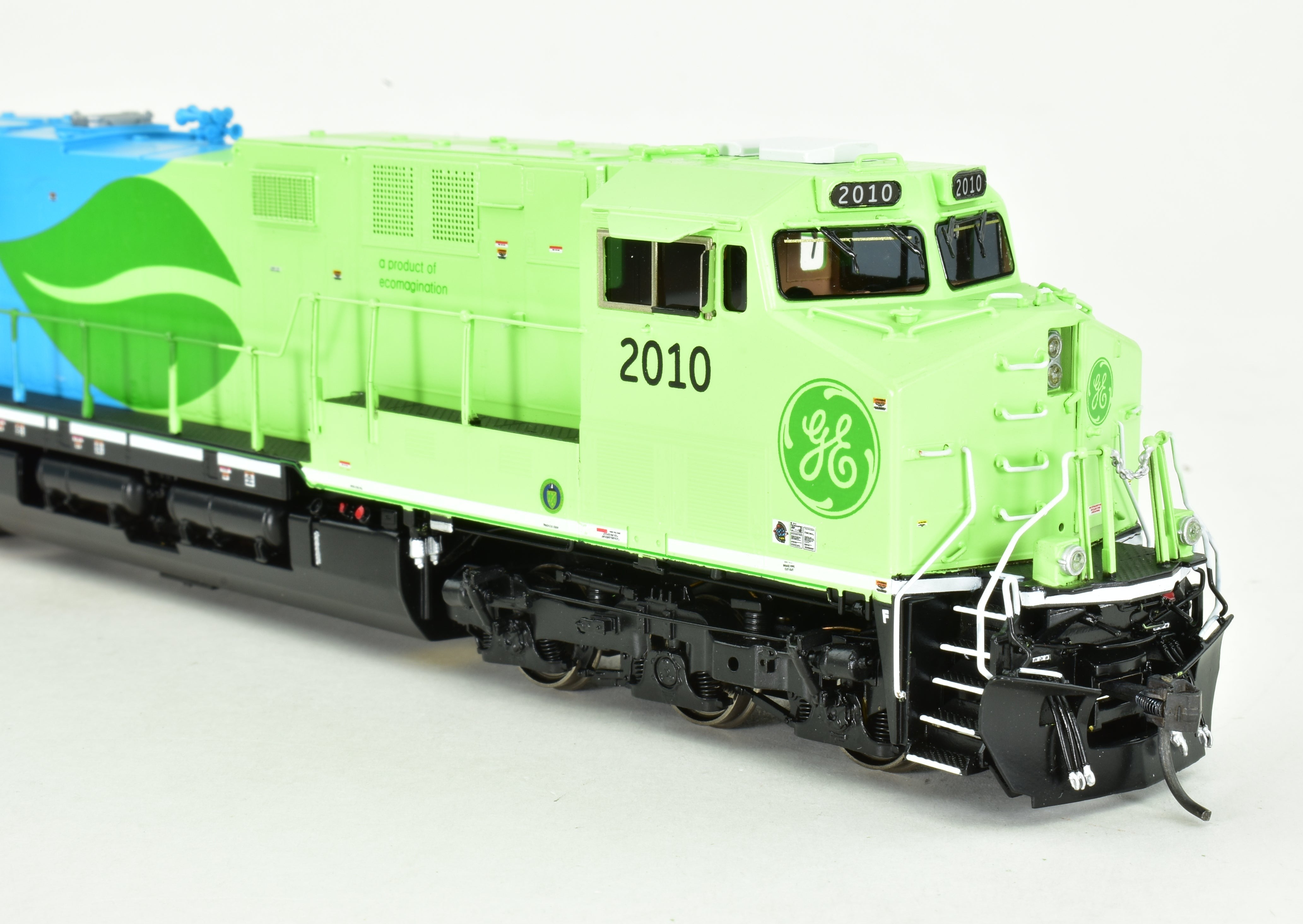 HO Scale Brass Model Train Set - Overland Models Inc. GE Demo, General Electric Demonstrator GE Evolution and Test Car Set with Factory Paint