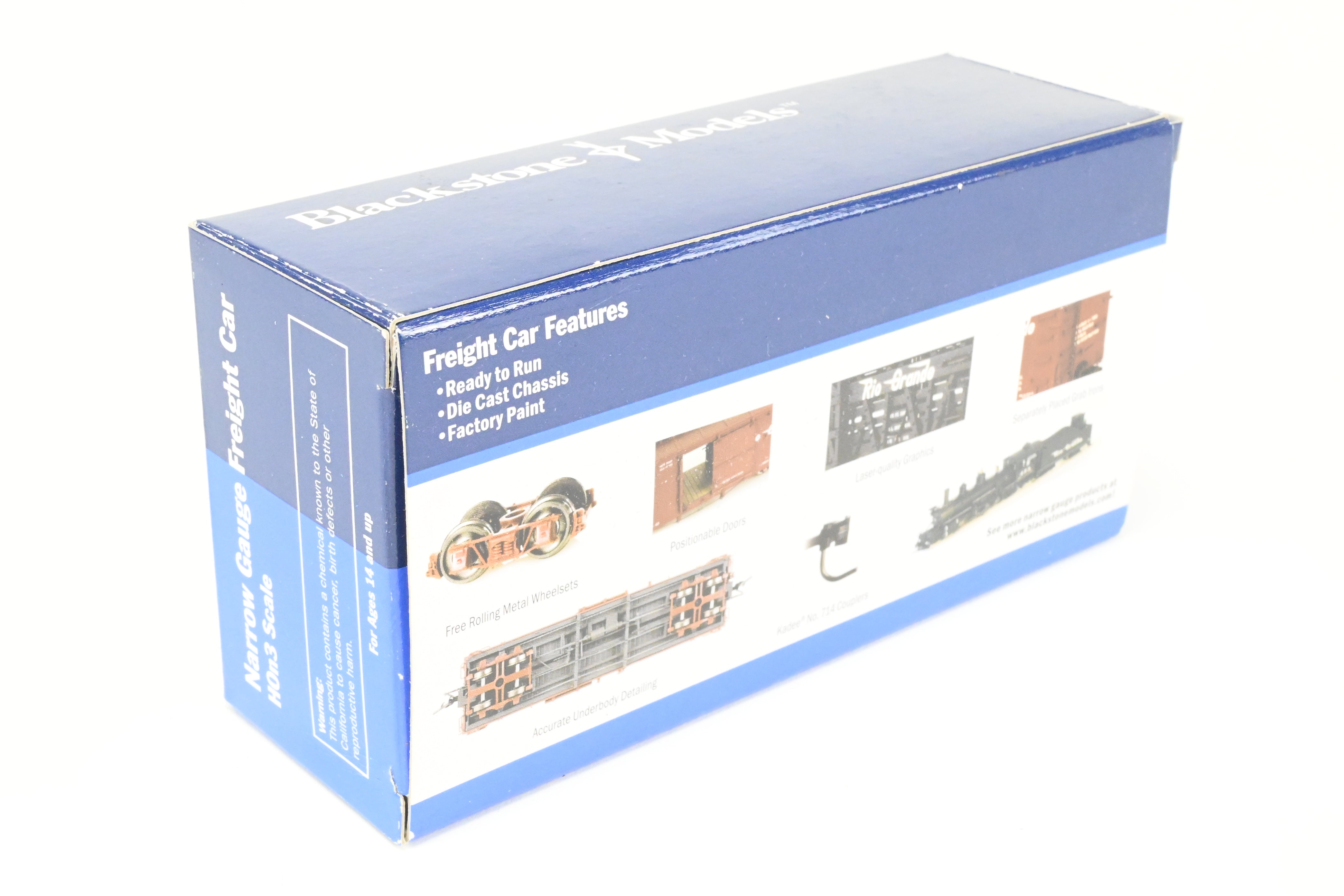 HOn3 Blackstone Models D&RGW Brown High Side Gondola No. 1133 with Flying Grande Herald