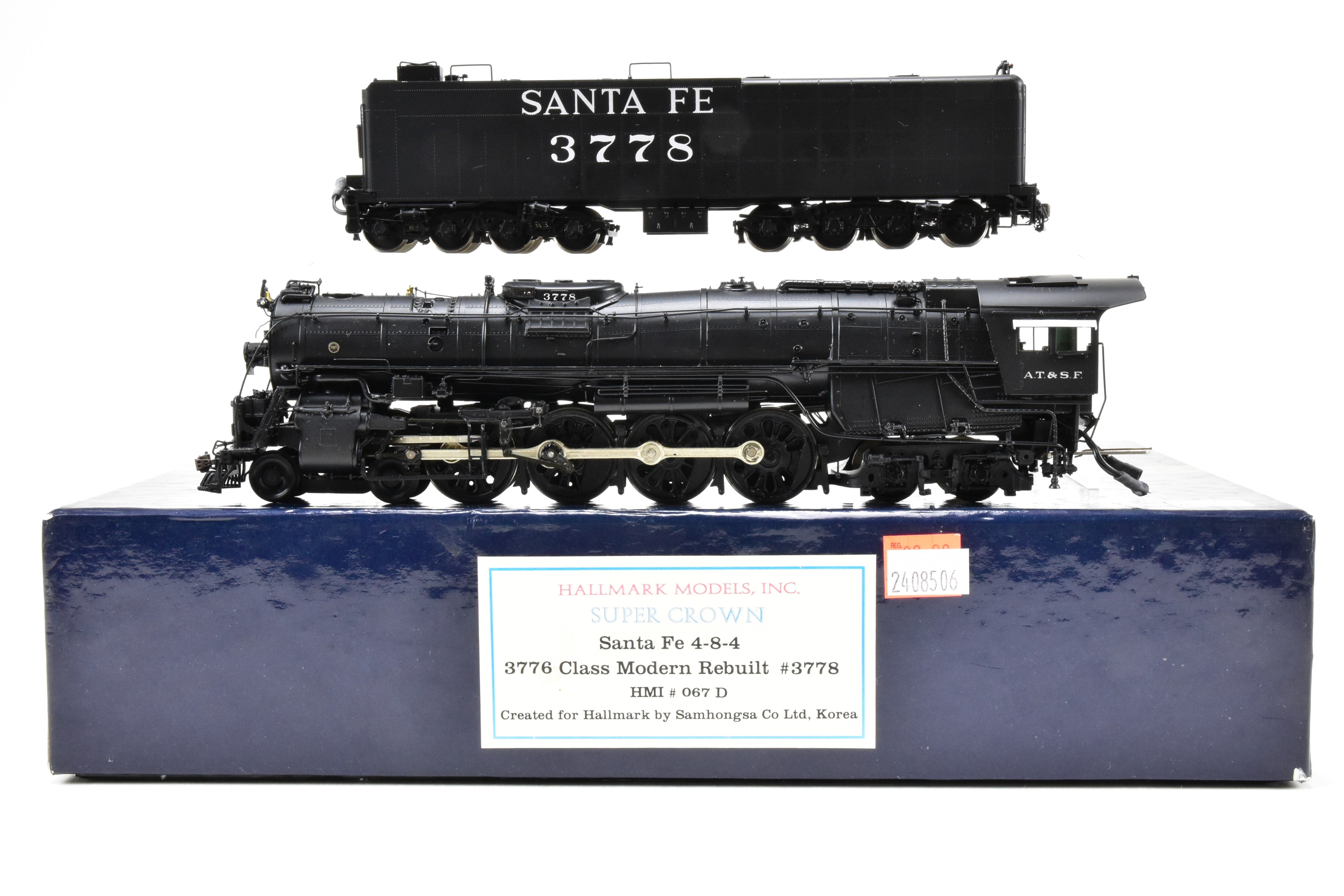 HO Brass ATSF - Santa Fe 3776 Class Rebuilt #3778 4-8-4 Super Crown FP with Tsunami2 DCC/Sound