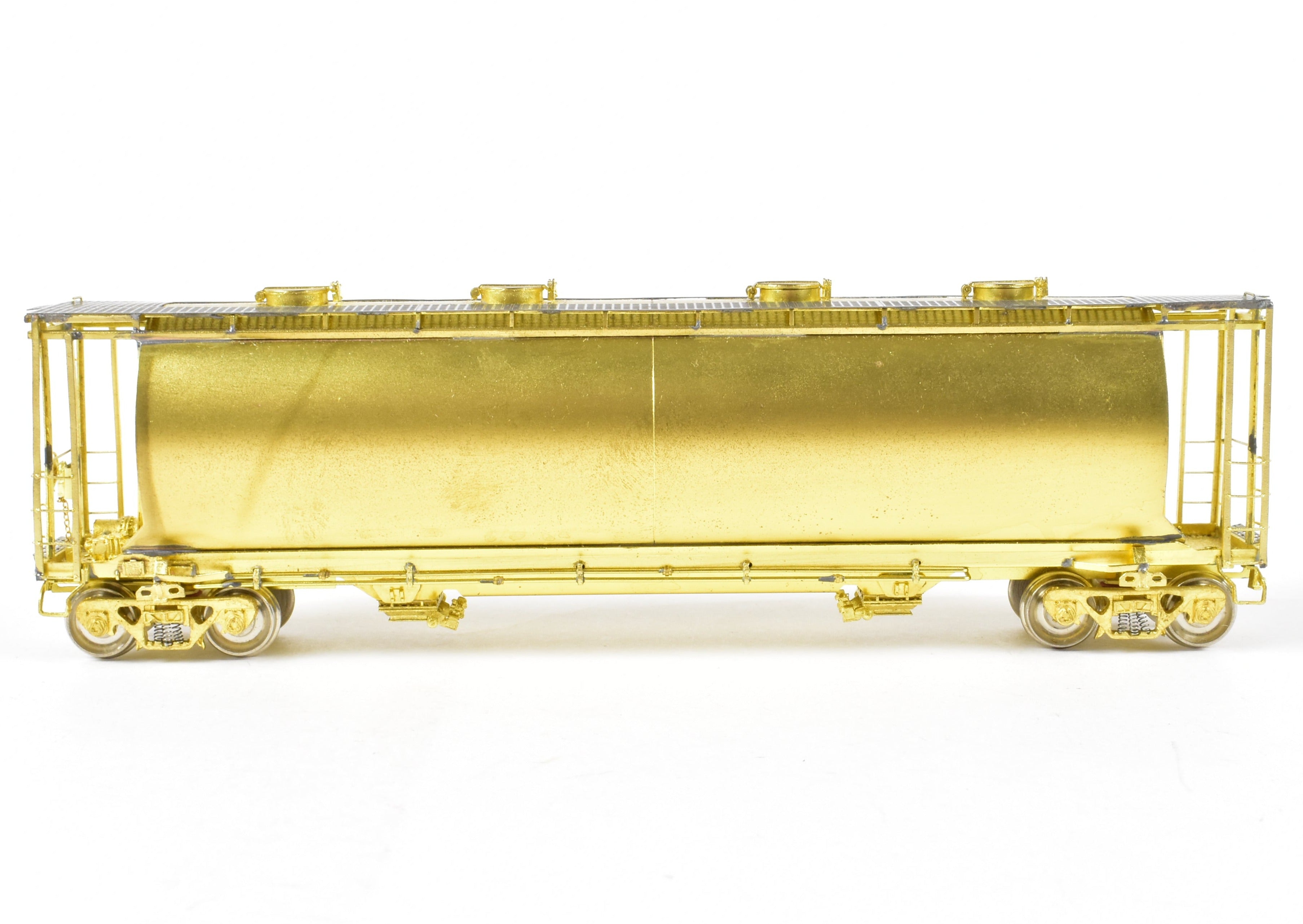 HO Scale Brass 2-Bay ACF Cylindrical Hopper Model by Overland Models, Inc. (OMI) for Central Railroad of New Jersey (CNJ) or Conrail (CR)