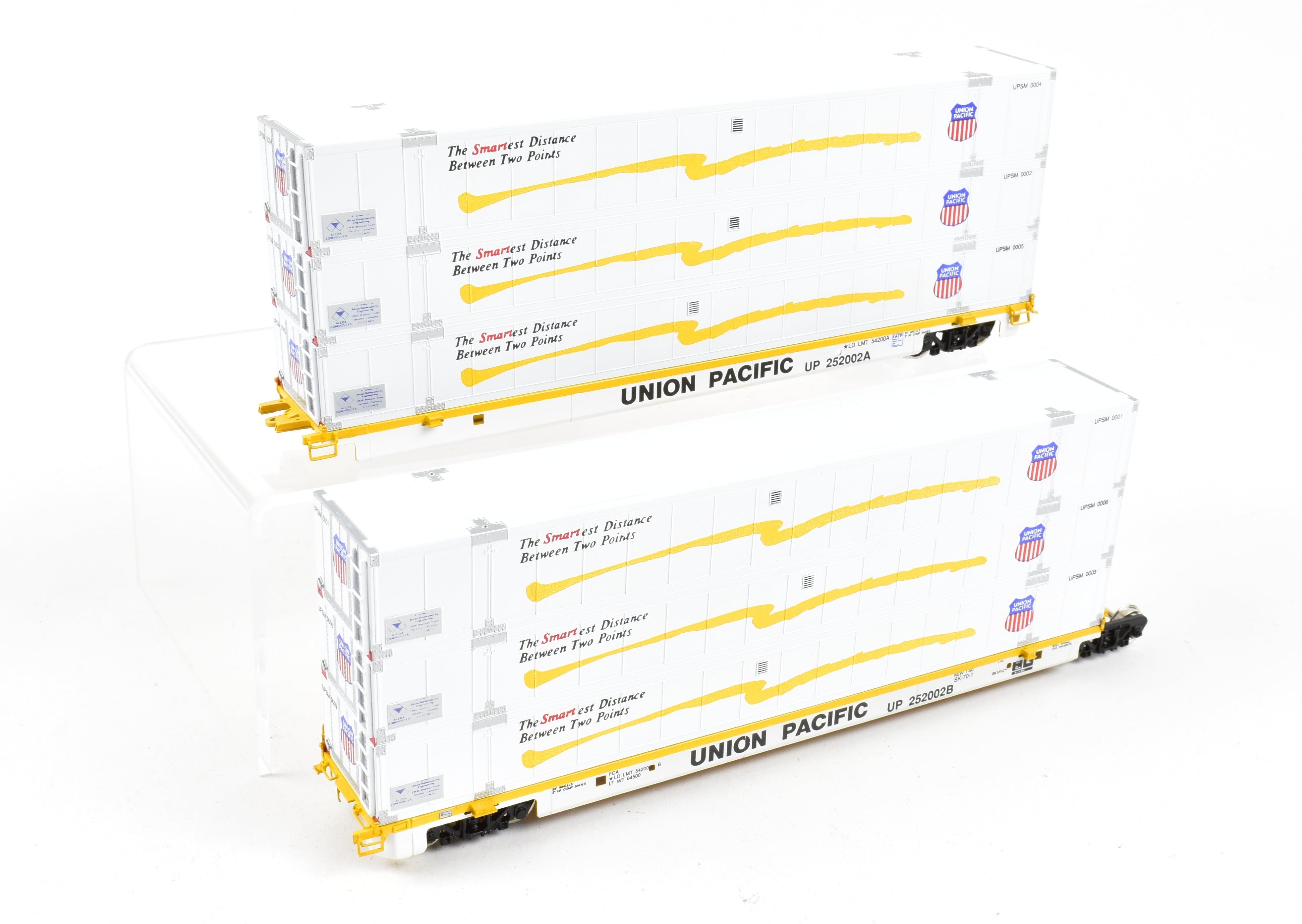 HO Brass Union Pacific Triple Stack Smart Car No. 252002A/B by Overland Models