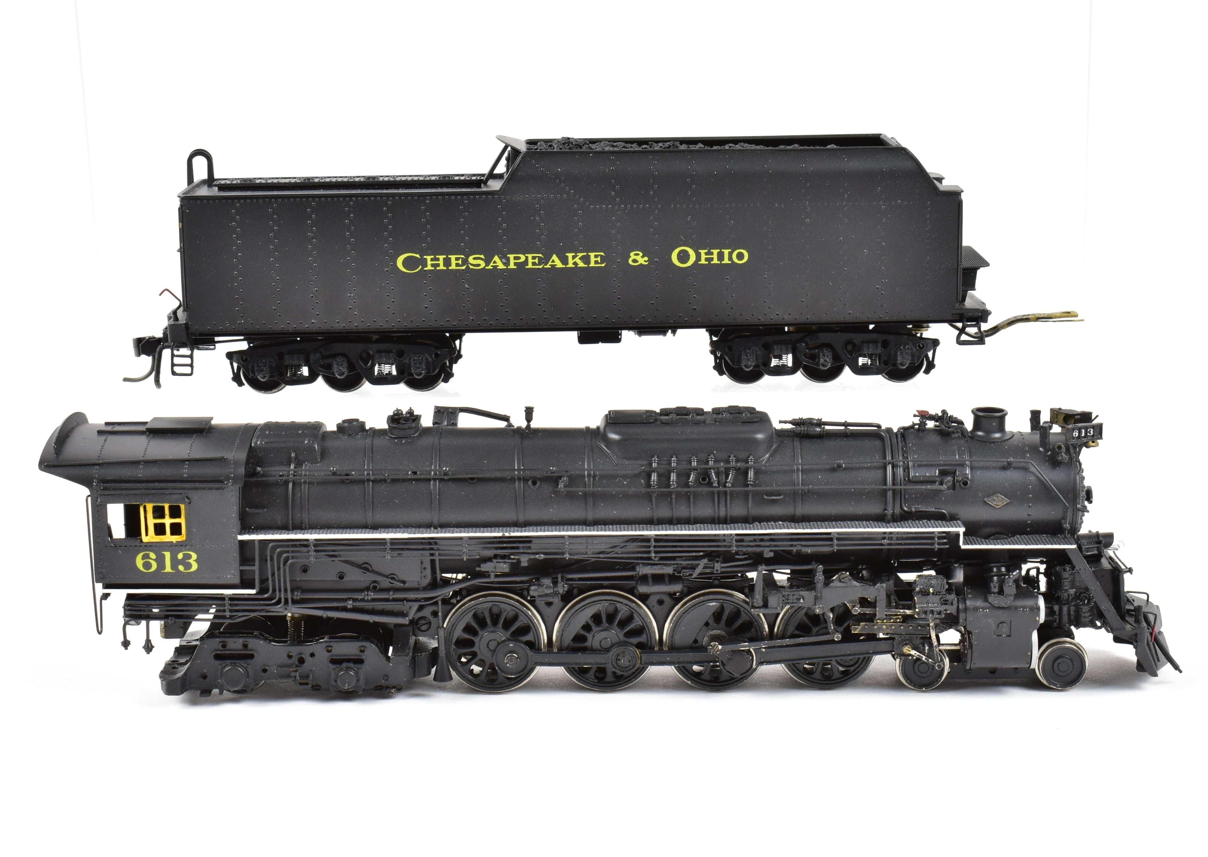 HO Scale Brass Gem C&O Chesapeake & Ohio 4-8-4 J-3a No. 613 Custom Painted