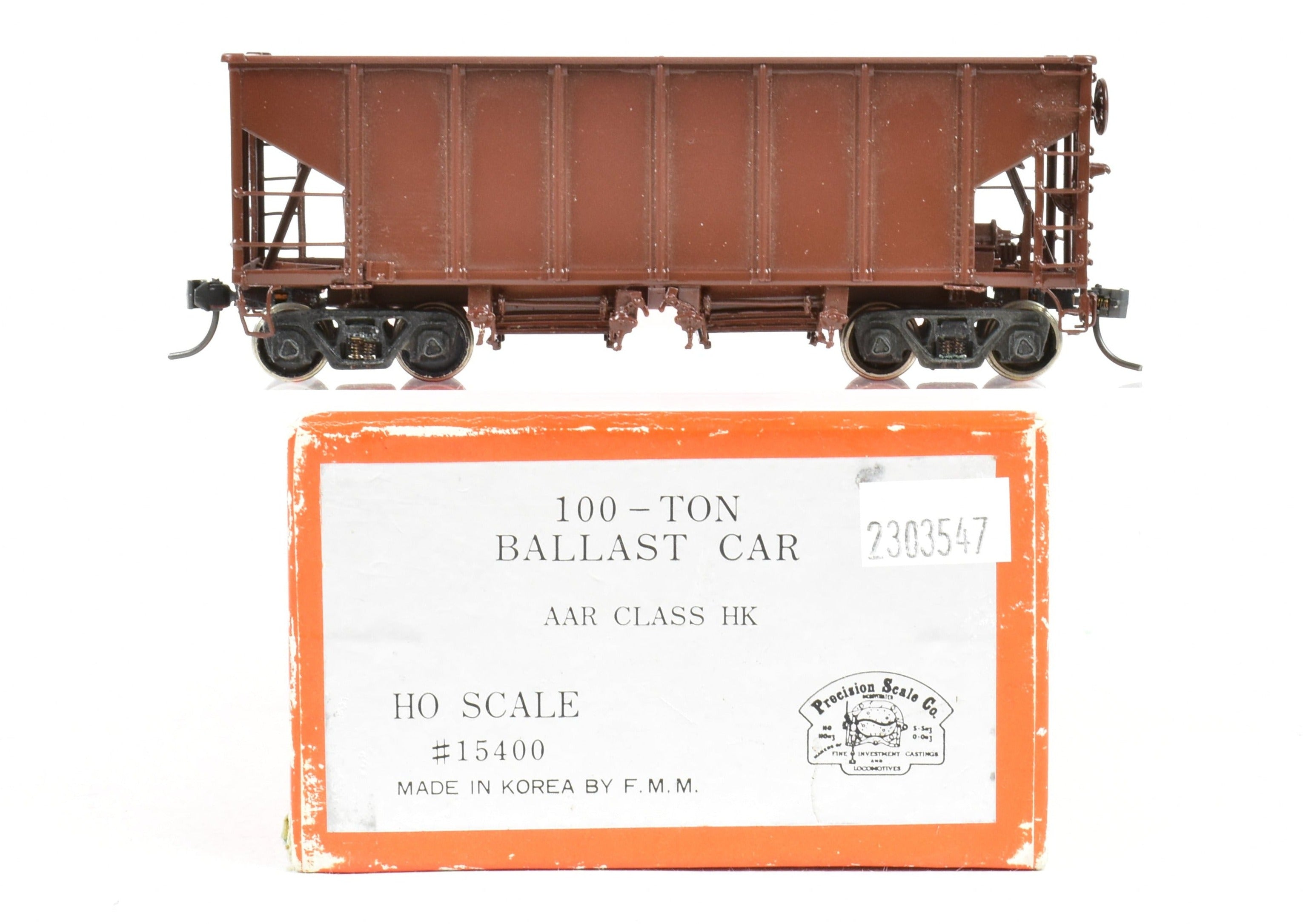 HO Brass 100-Ton Ballast Car by Precision Scale Co., Factory Painted