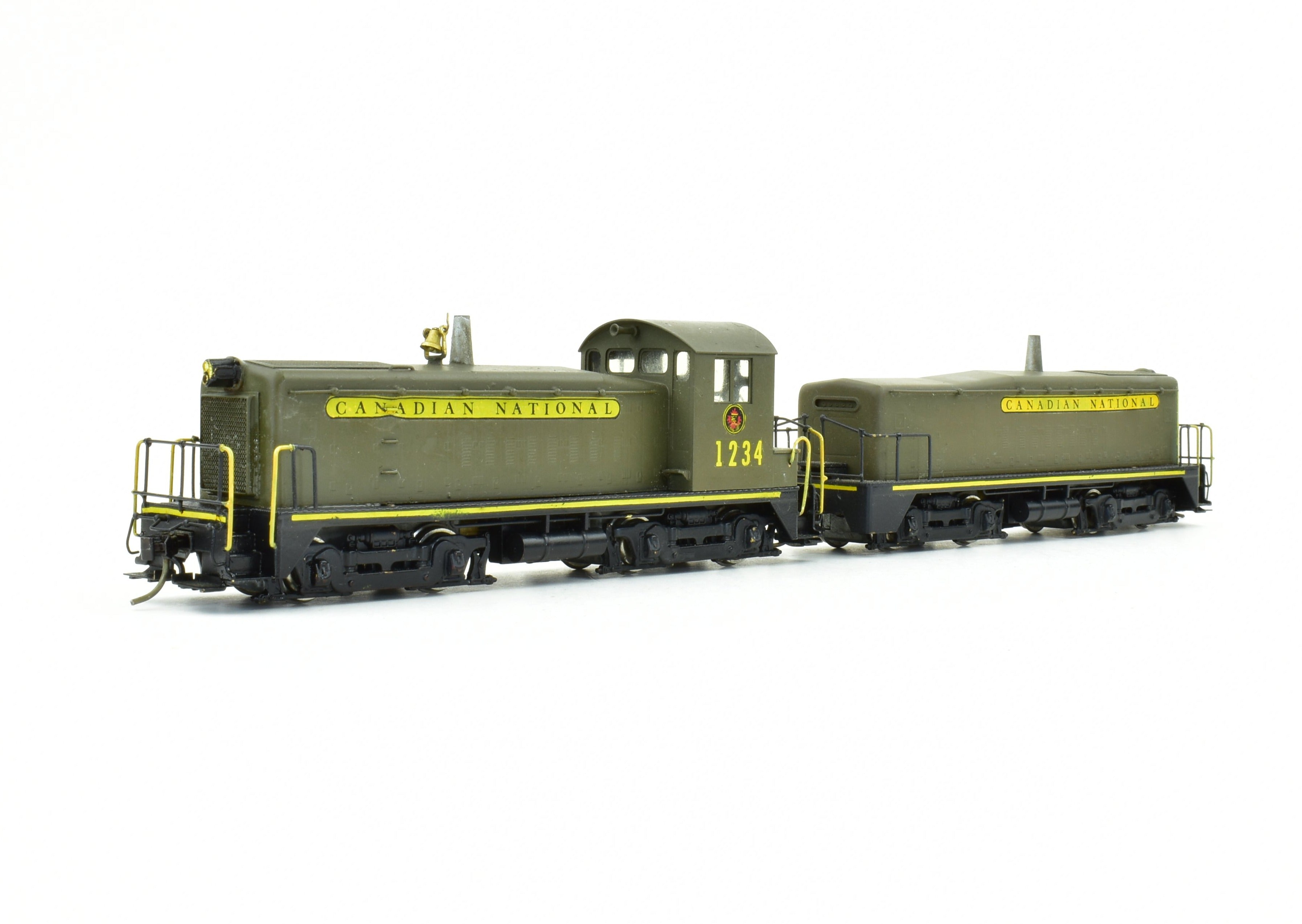 HO Scale Brass Model Trains - Canadian National Railway (CNR) EMD TR - 6 1600 HP Cow and Calf Unit Diesel Train Set by Brass Trains, Inc.