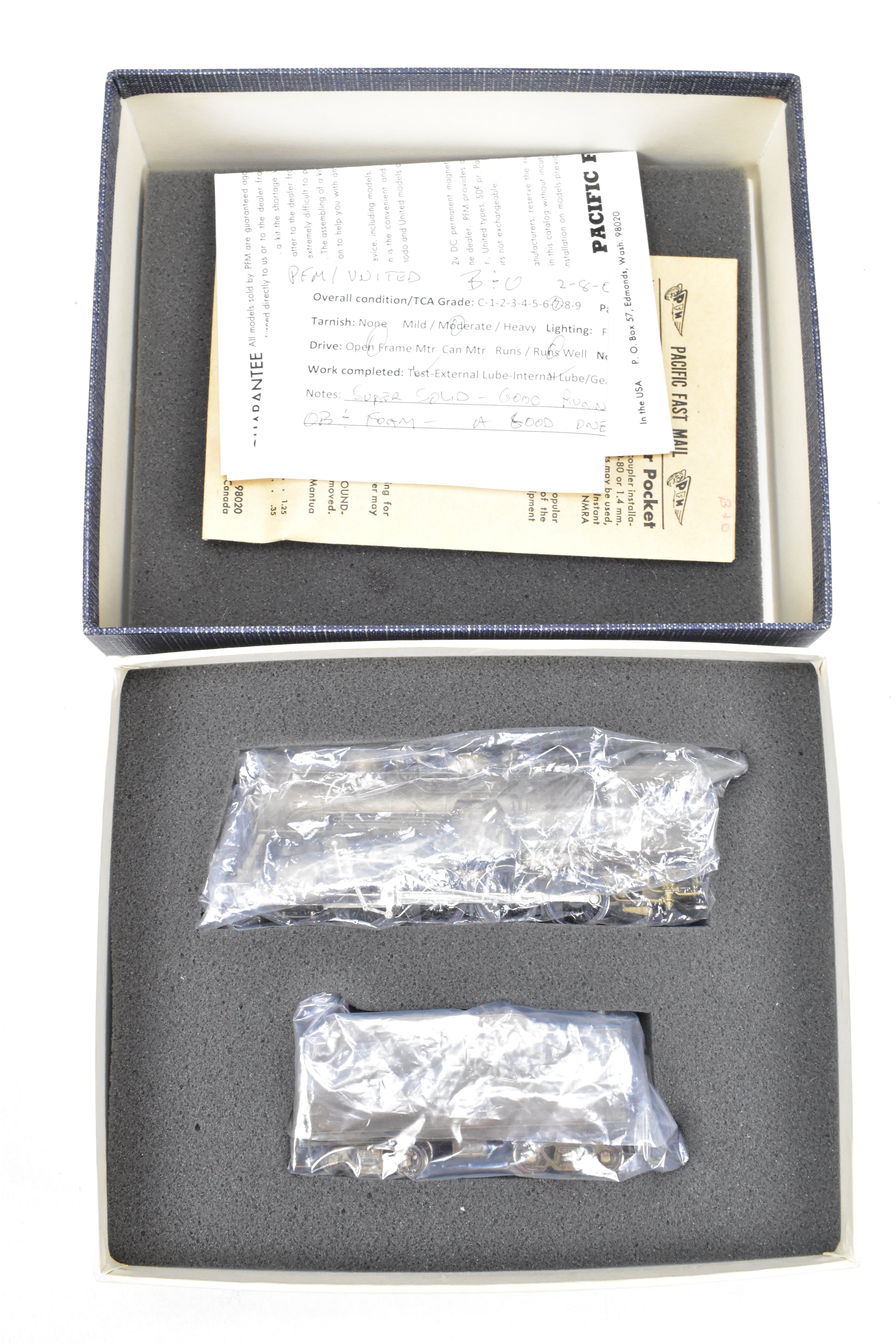 HO Scale Brass Pacific Fast Mail (PFM) Baltimore & Ohio Class E - 27ca 2 - 8 - 0 Steam Locomotive Power Series Model from 1977 Run with Incorrect Locomotive Details