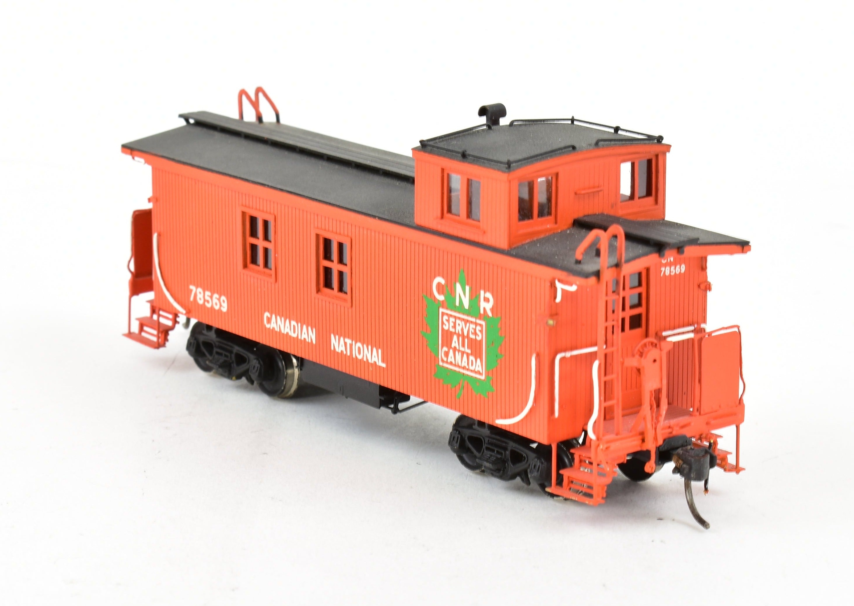 HO Scale Brass Van Hobbies Canadian National Railway Custom-Painted Wood Scribed Caboose