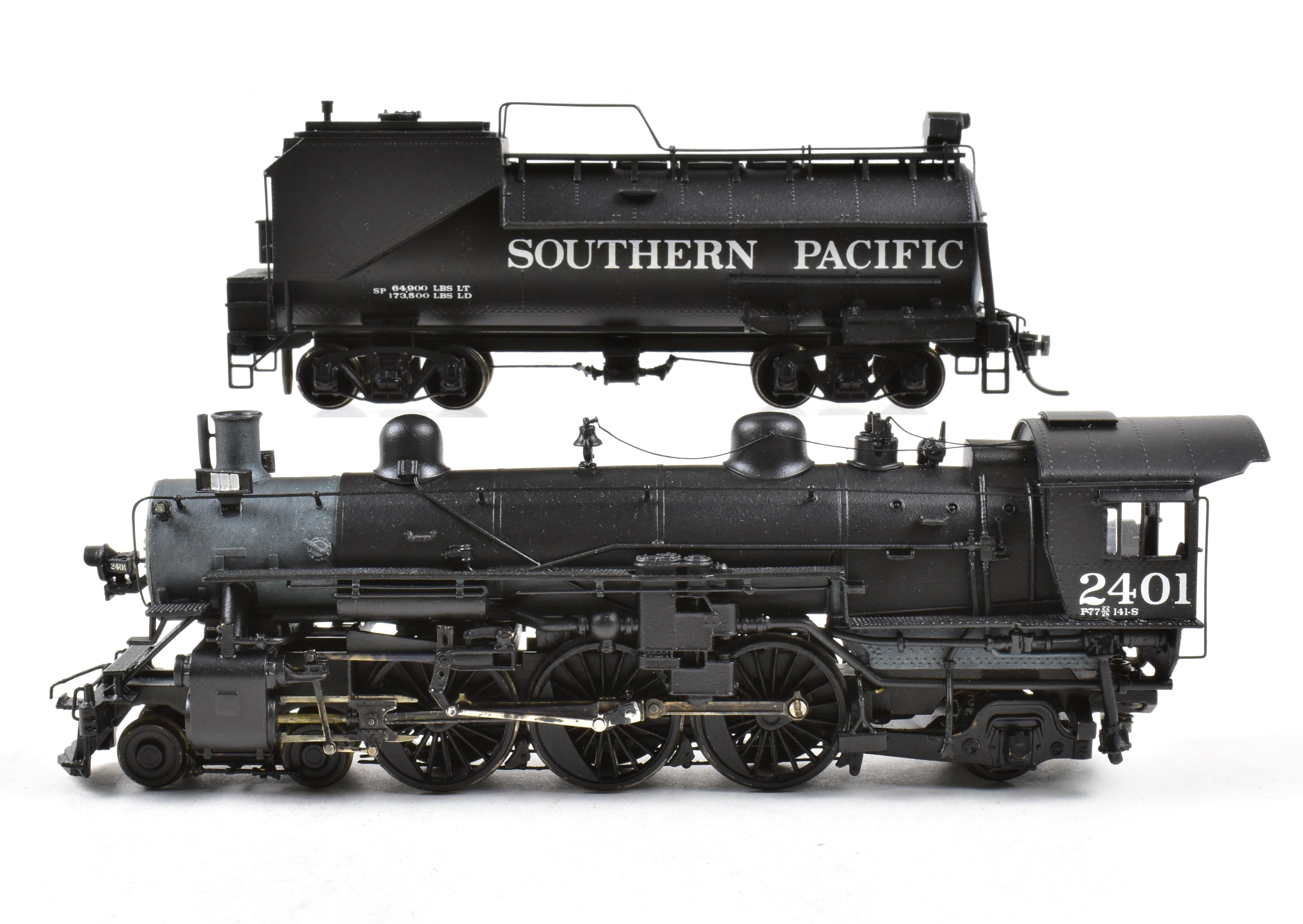 HO Scale Brass Model Train - Westside Model Co. Southern Pacific Class P - 4 4 - 6 - 2 Pacific Locomotive with Custom Painting