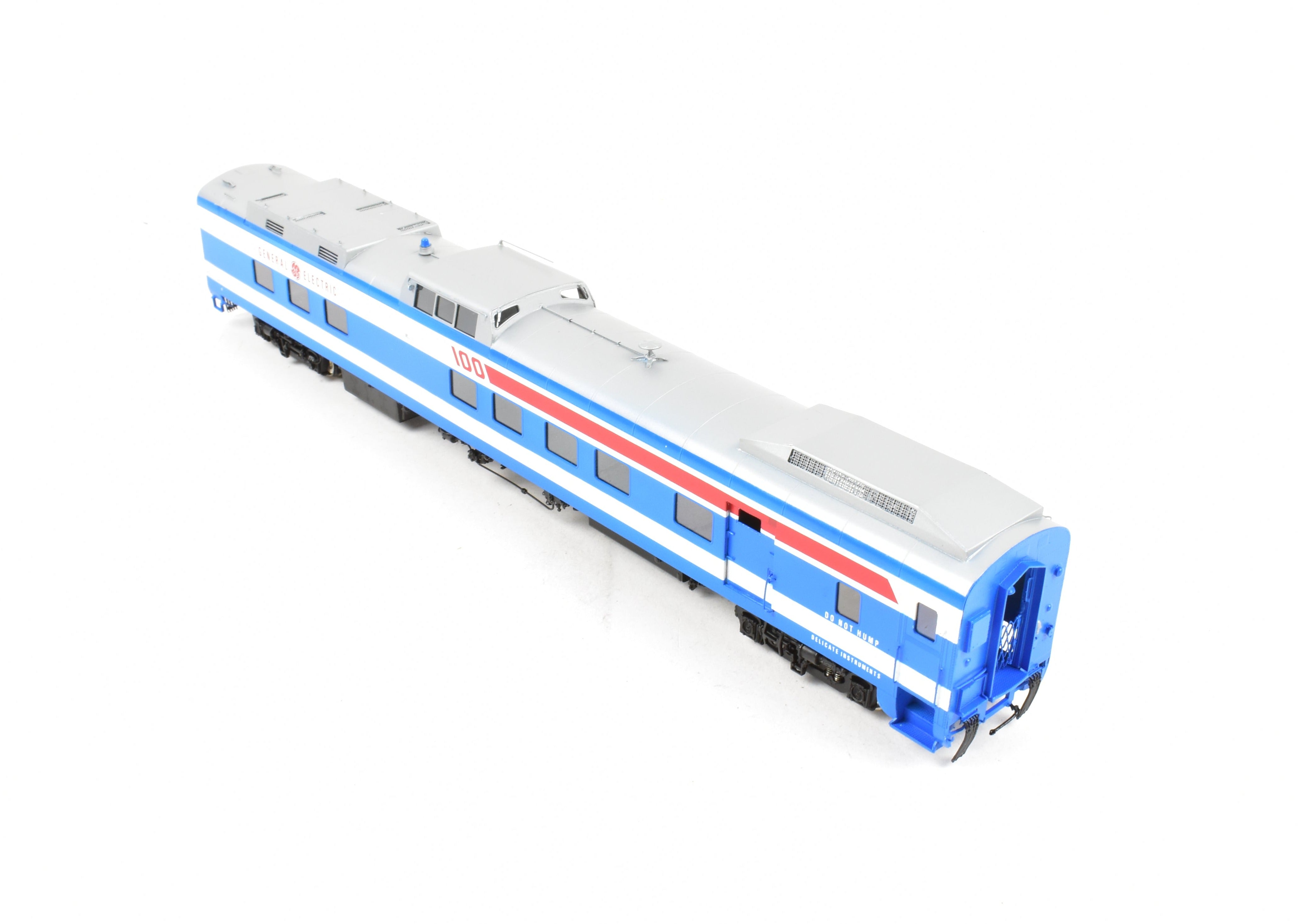 HO Scale Brass Model Train - Overland Models Inc. General Electric Test Car #100 with Factory Paint, Ideal for Model Train Enthusiasts