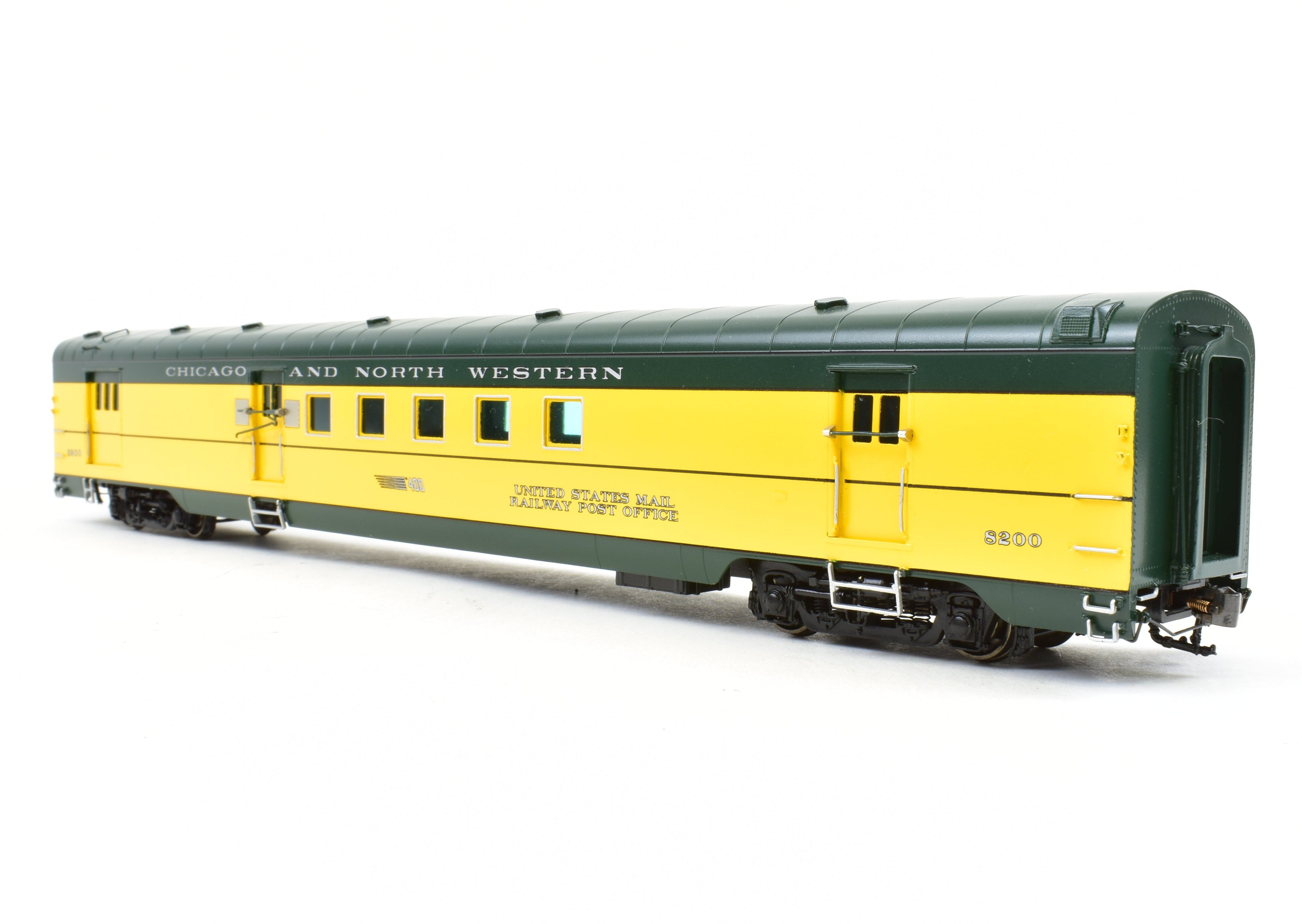 HO Brass C&NW Chicago and North Western 400 60' Mail RPO Baggage Car #8200