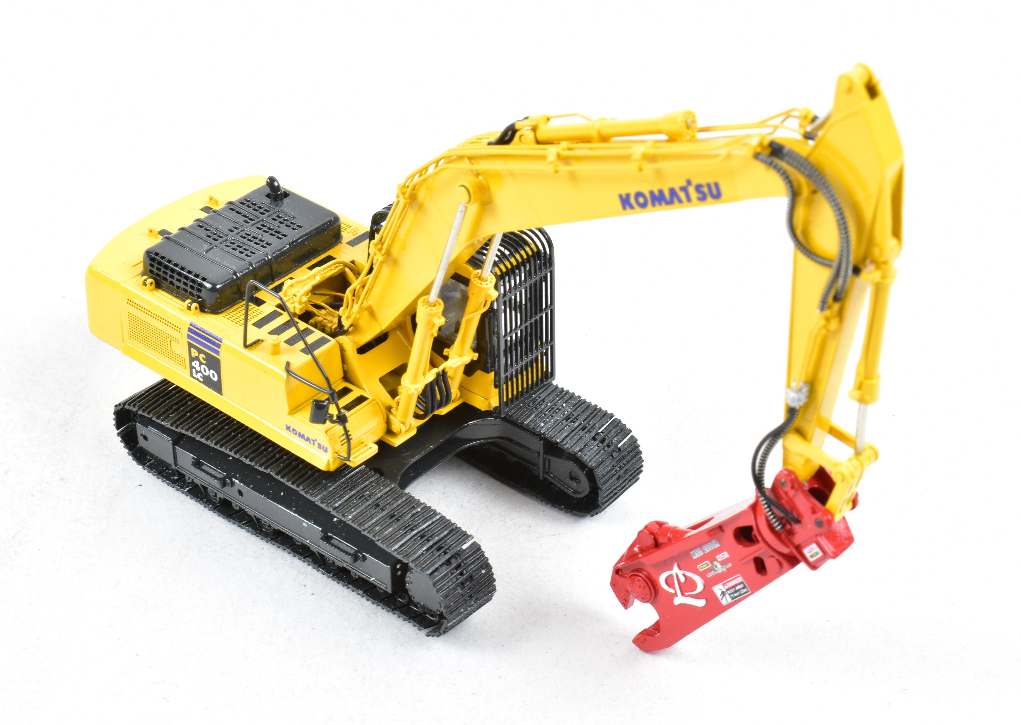 High - Quality HO Scale Brass Construction Model - Classic Mint Collectibles Komatsu PC400LC - 7 Excavator with LaBounty MSD 2000R Shear for Fine Collecting