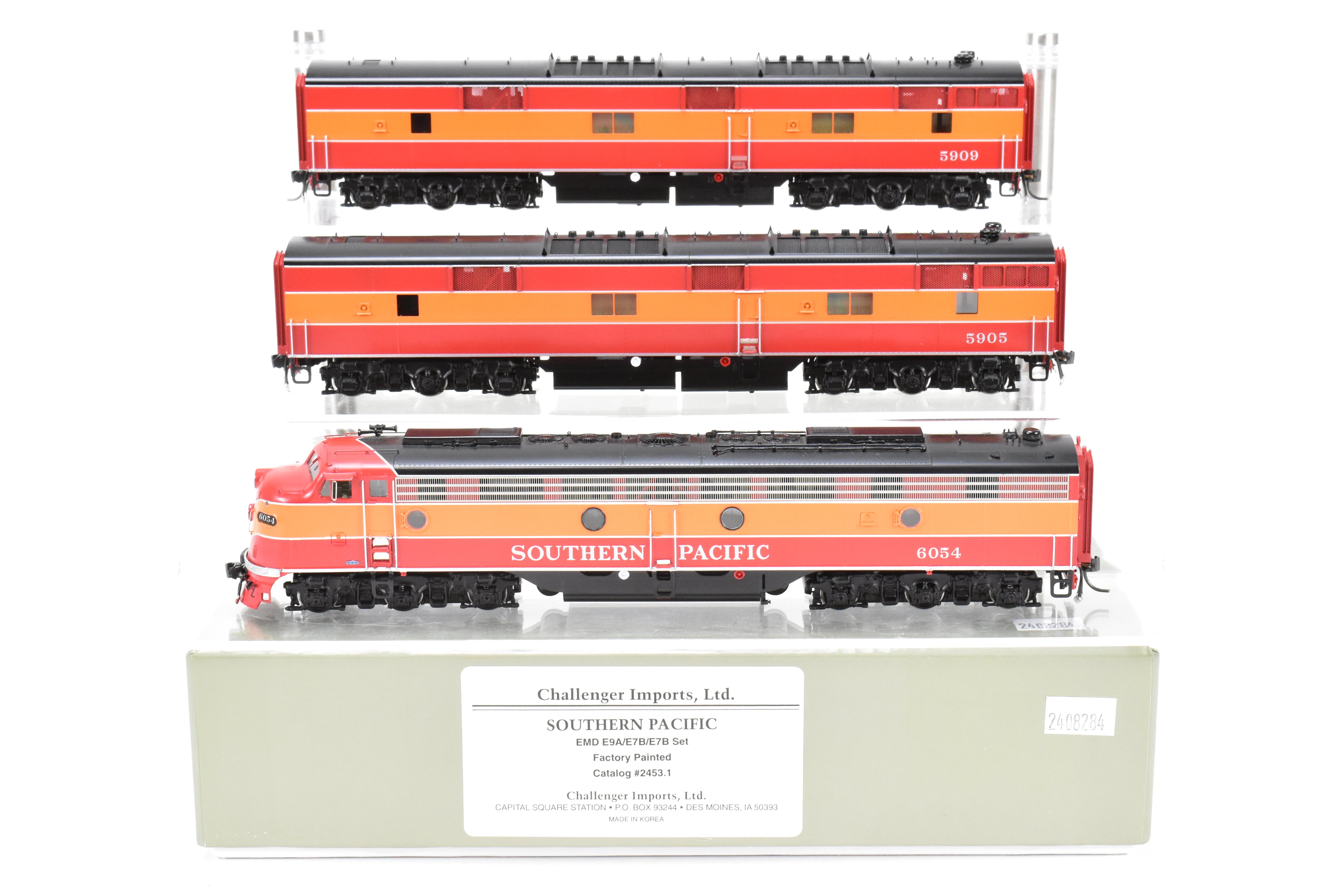 HO Scale Brass Challenger Imports Southern Pacific EMD E9A/E7B Set #6054/5905/5909