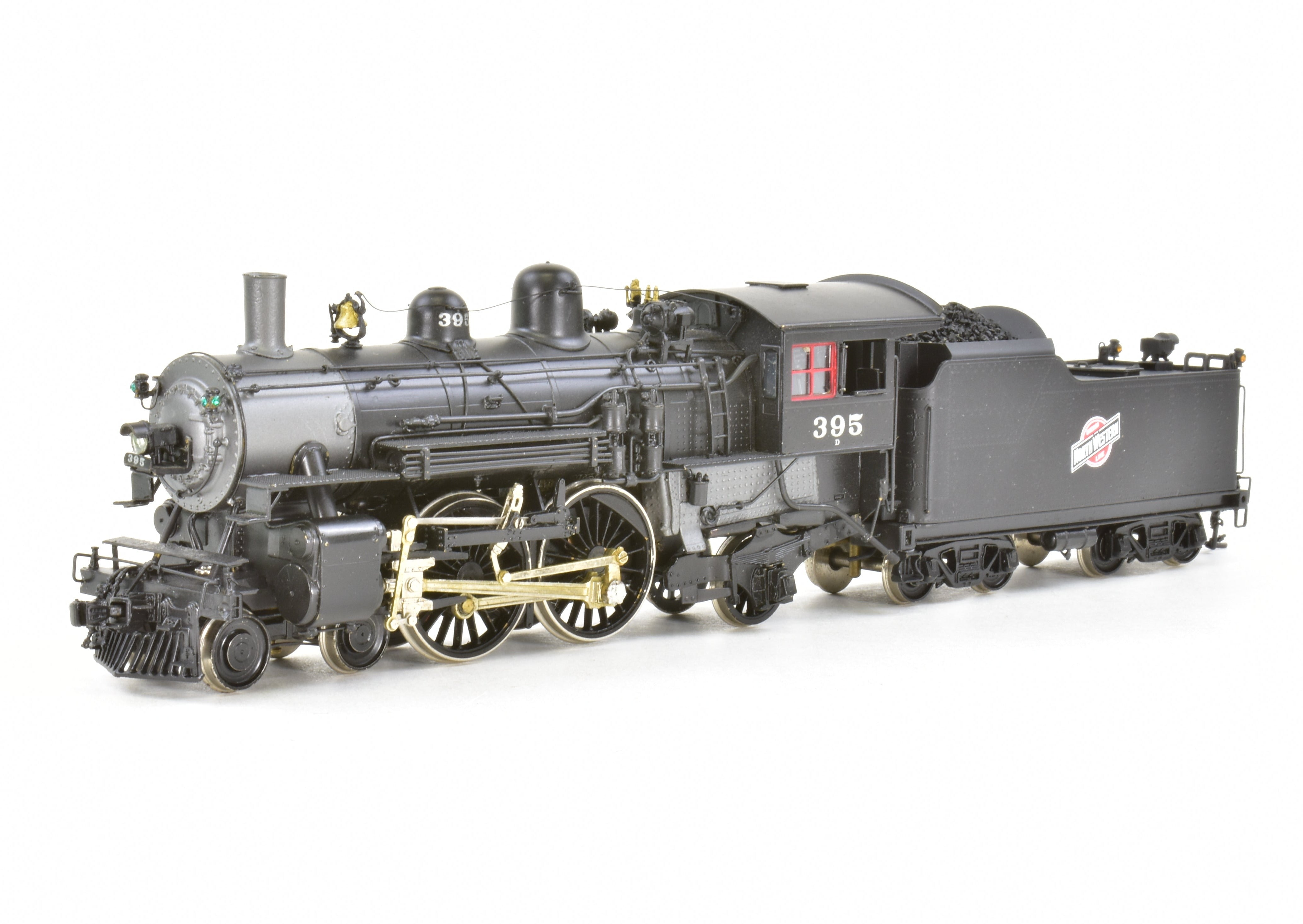 HO Scale Brass Model Train - Overland Models' Chicago & North Western D 4-4-2 Atlantic Professionally Painted Locomotive