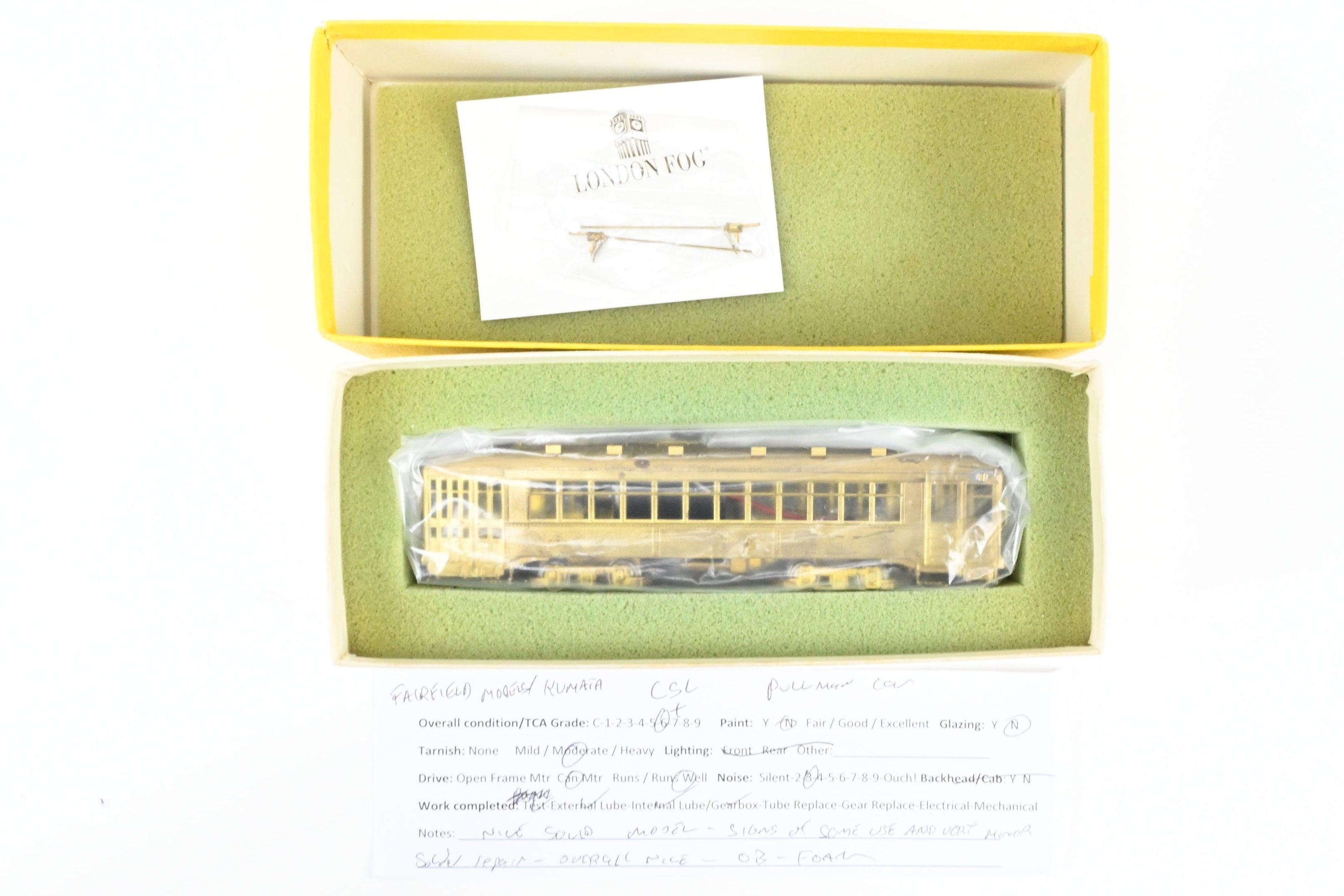 HO Scale Brass Fairfield 345-2 CSL Chicago Surface Lines Two-Man City Car