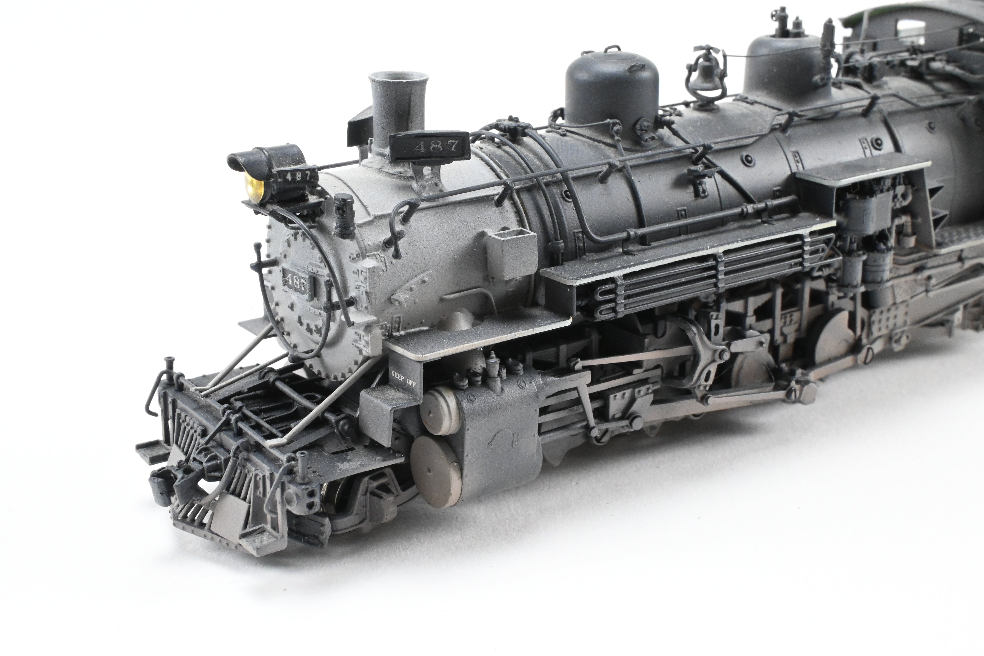 HOn3 Scale Brass Precision Model Train - Denver & Rio Grande Western K-36 CP No. 487 Flying Grande with Weathered Finish by Precision Scale Co.