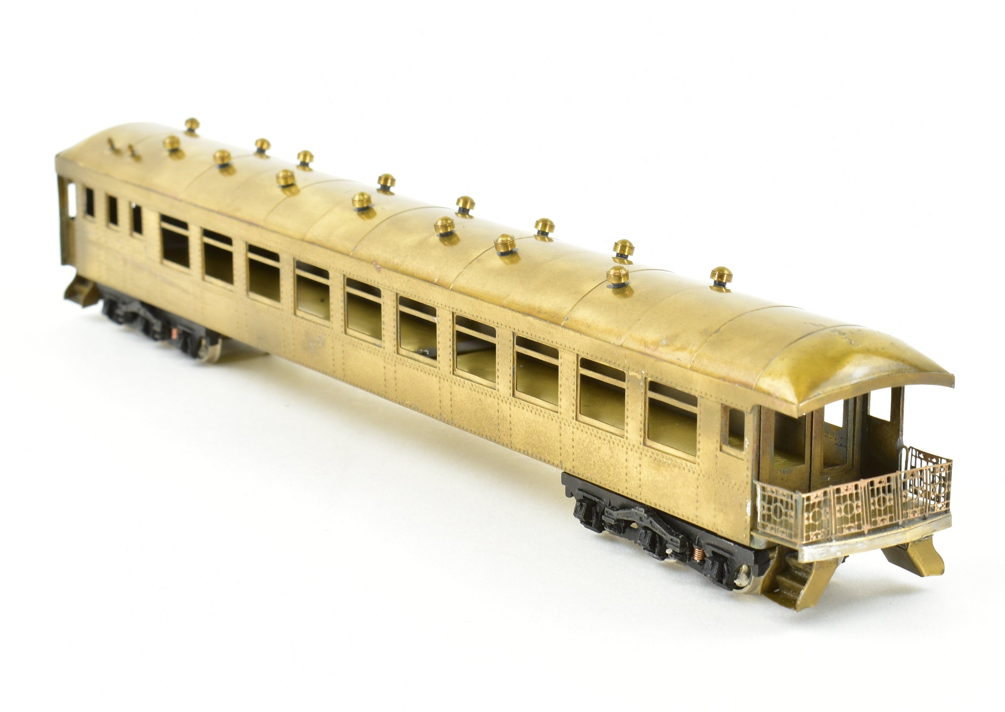 HO Scale Brass Ken Kidder Illinois Central Harriman Observation Car with CV Trucks