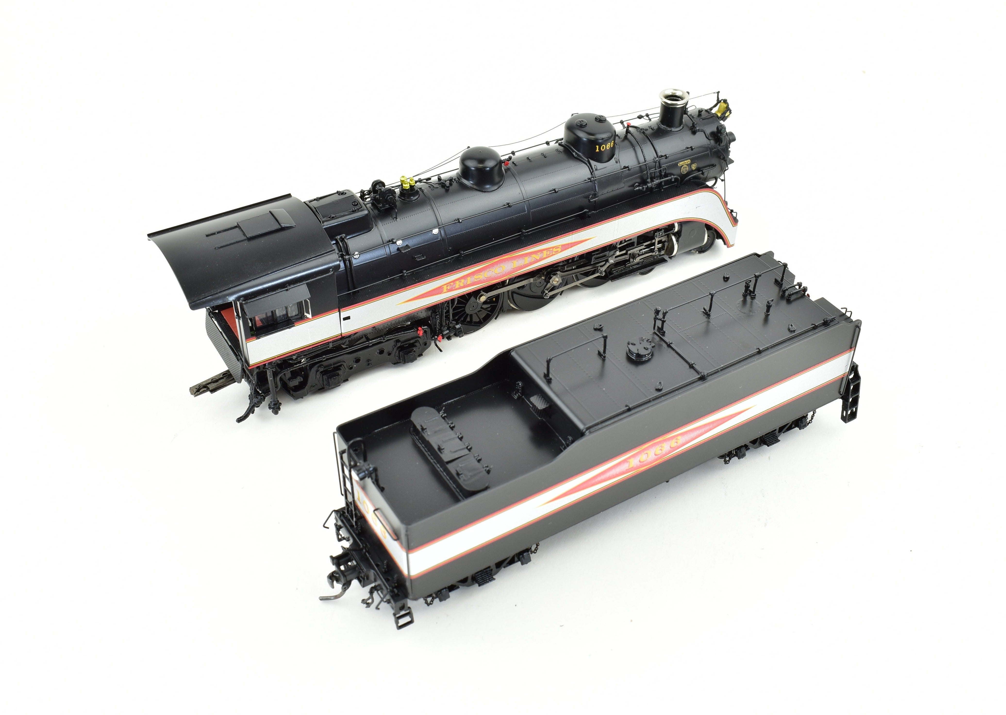 HO Scale Brass Precision Scale Co. Frisco 4-6-4 Hudson Locomotive Model Factory Painted with Precision Detail, Serial #1066