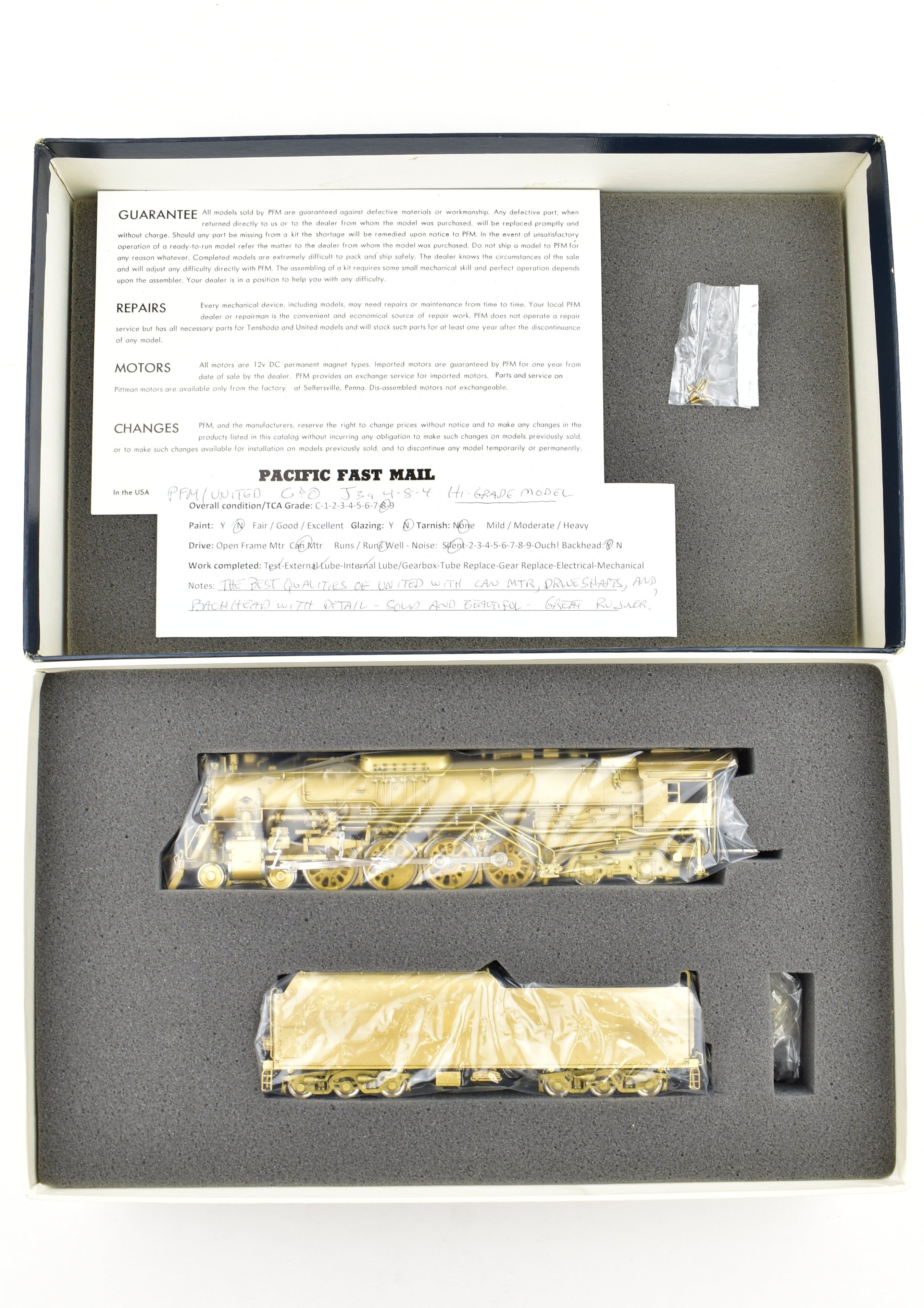 1981 Hi-Grade HO Brass PFM United Chesapeake & Ohio J-3a 4-8-4 Model