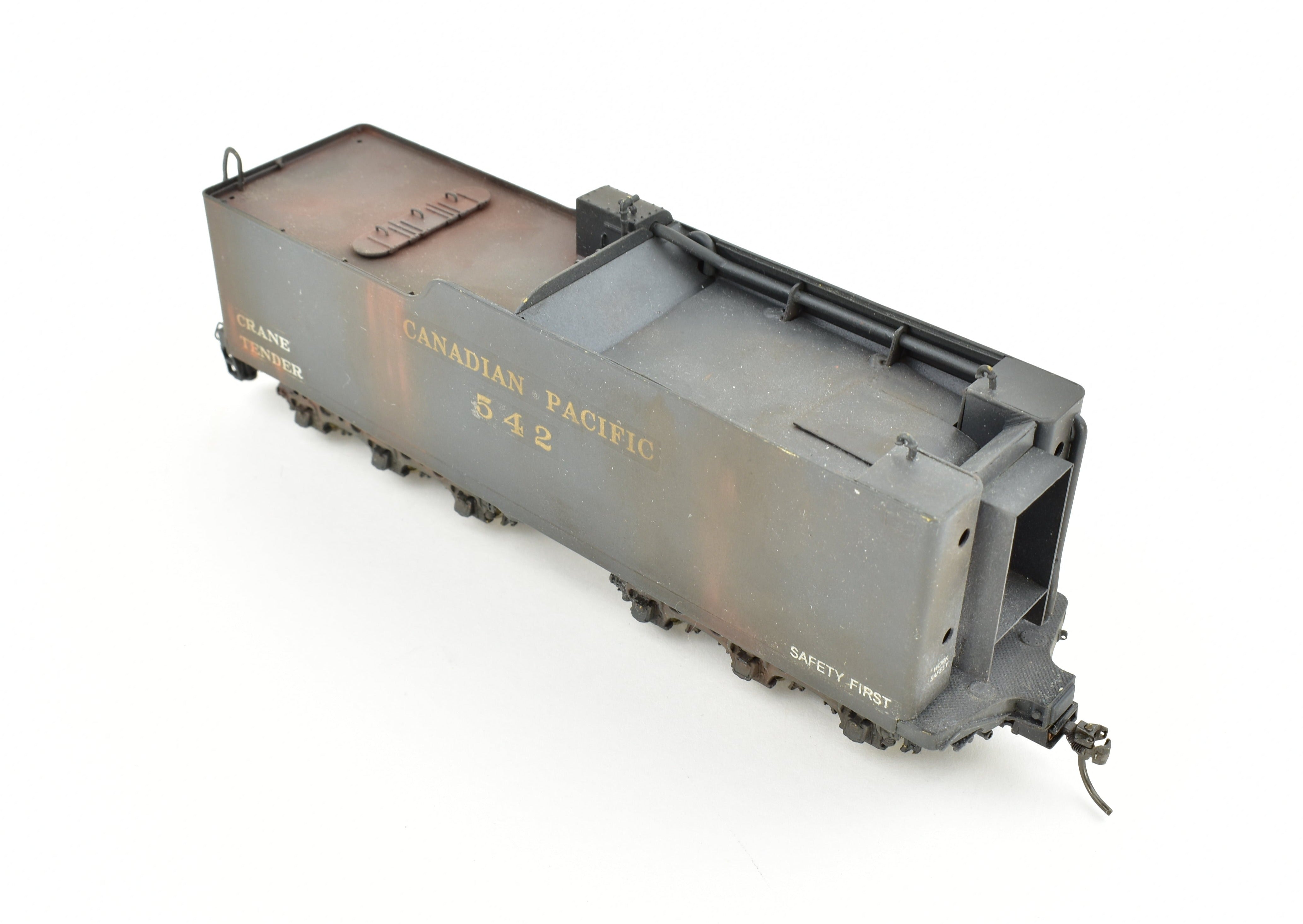 HO Scale Brass CPR Crane Tender by Overland Models, Custom Built & Painted