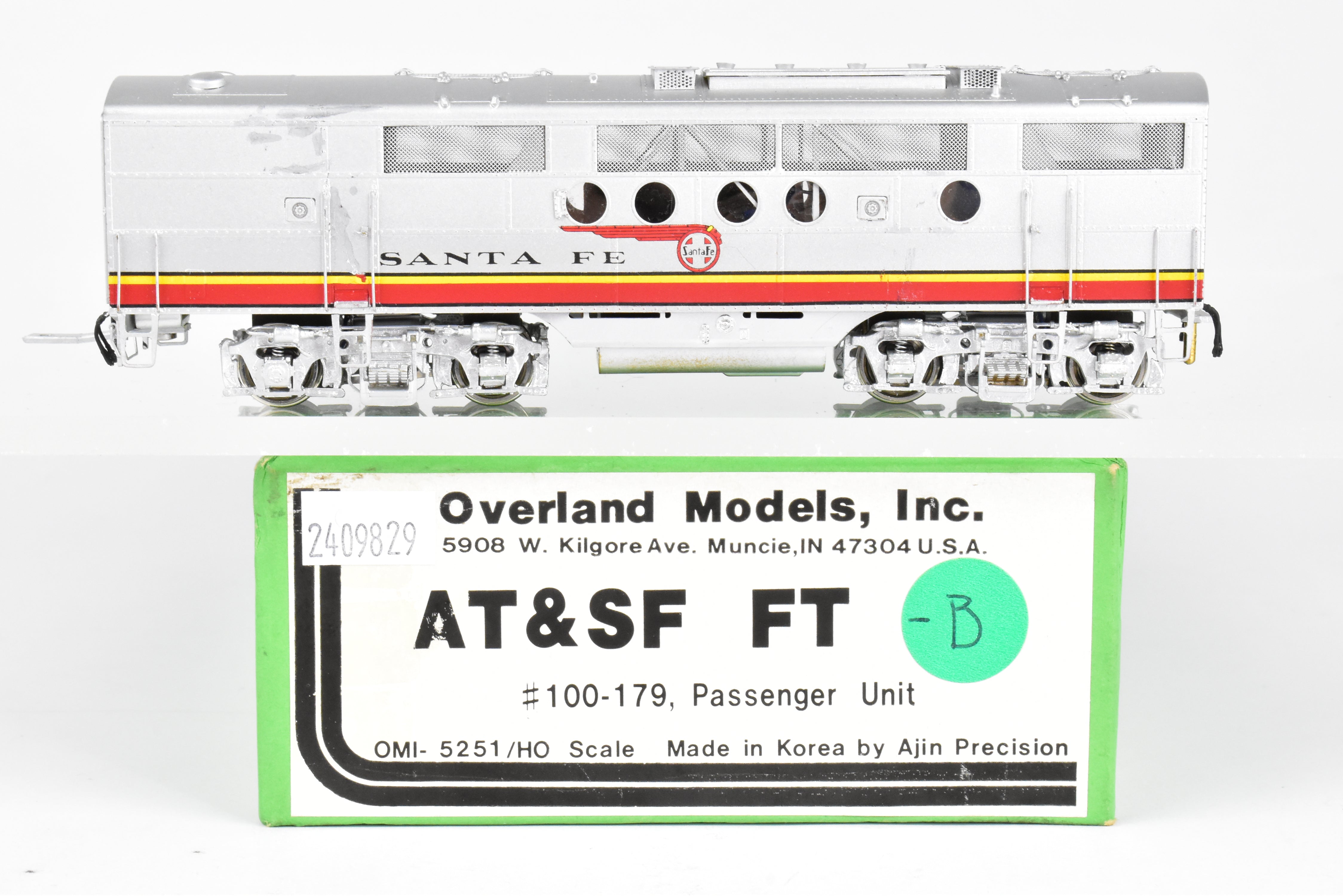 Rare HO Brass OMI ATSF Santa Fe EMD FT B Unit with Warbonnet Paint