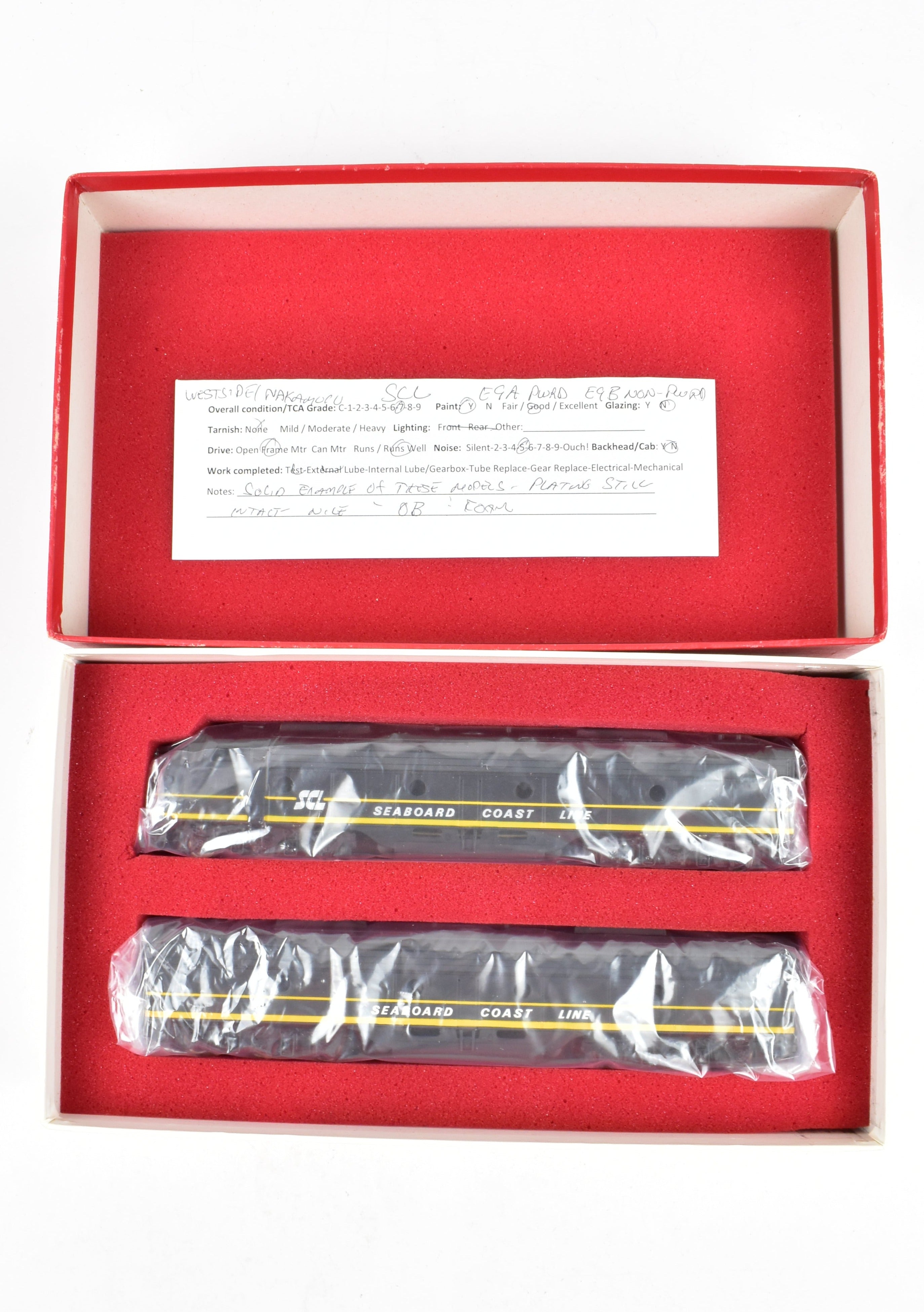 HO Scale Brass Model Train Set - Seaboard Coast Line E9 A/B Set from Westside Model Co.