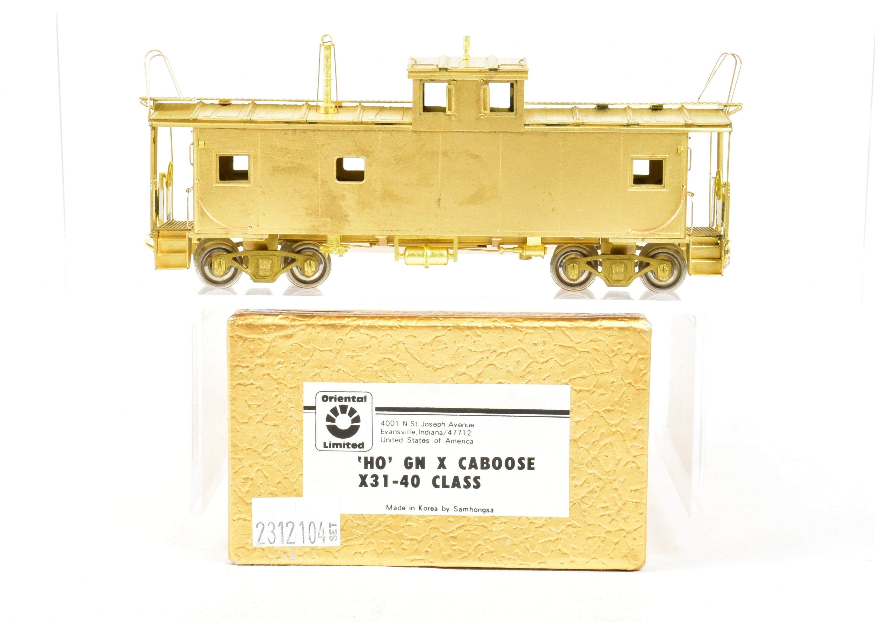 HO Brass Oriental Limited Great Northern X31 - 40 Class Caboose Model