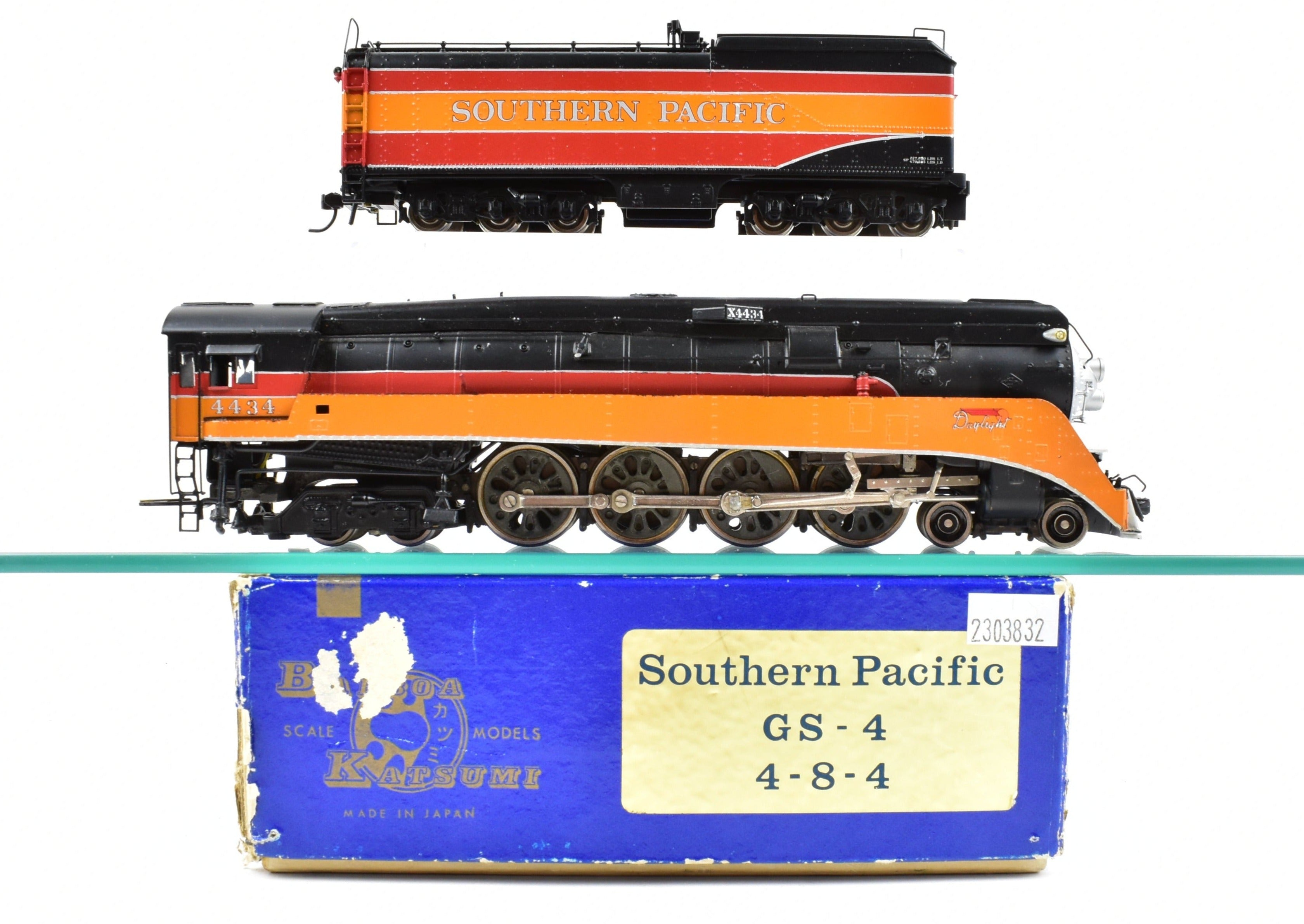 Custom Painted HO Brass Balboa SP - Southern Pacific GS - 4 4 - 8 - 4 Locomotive #4434