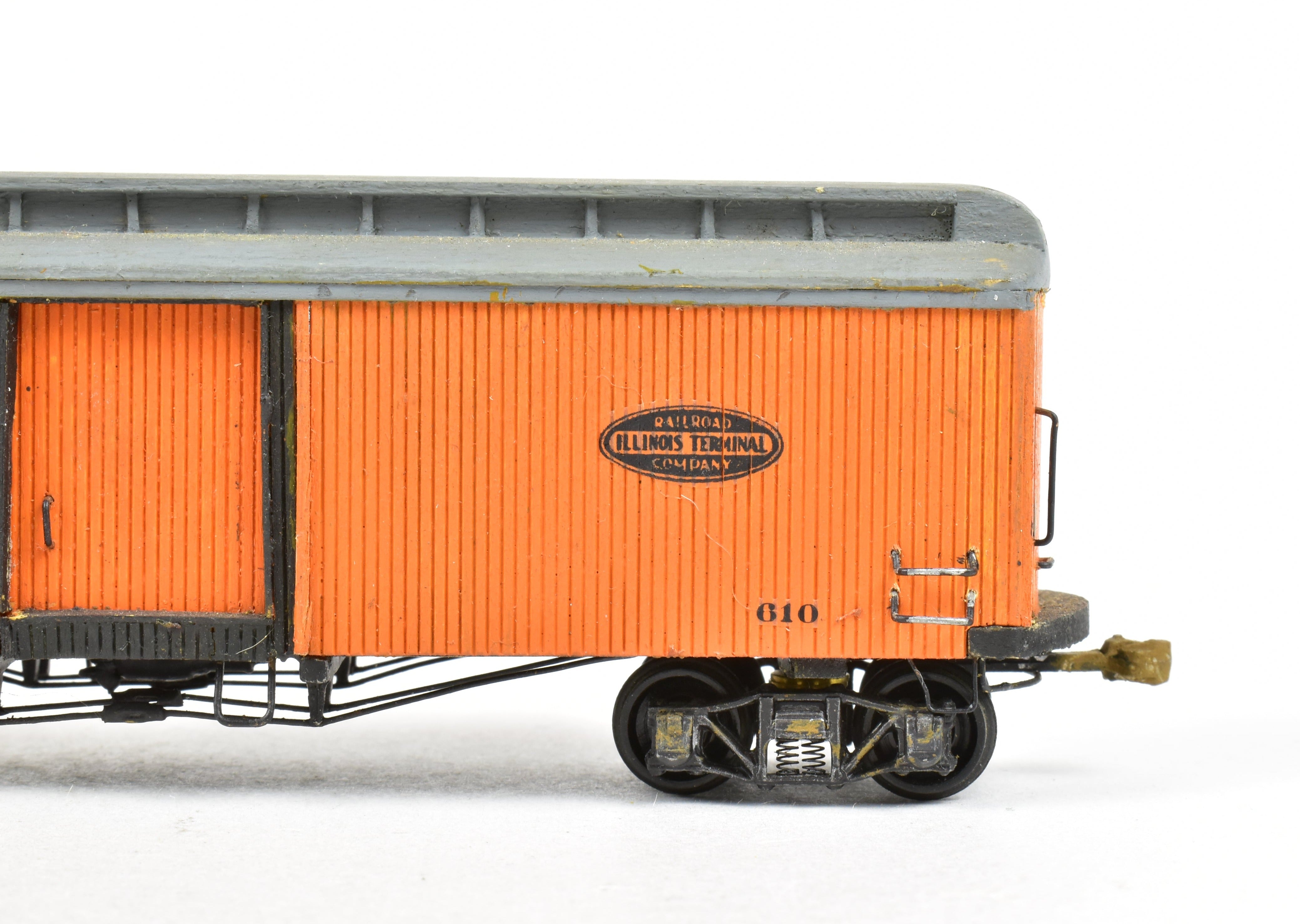 La Belle Woodworking Illinois Terminal Freight/Baggage Trailer #610, Well-Built & Painted