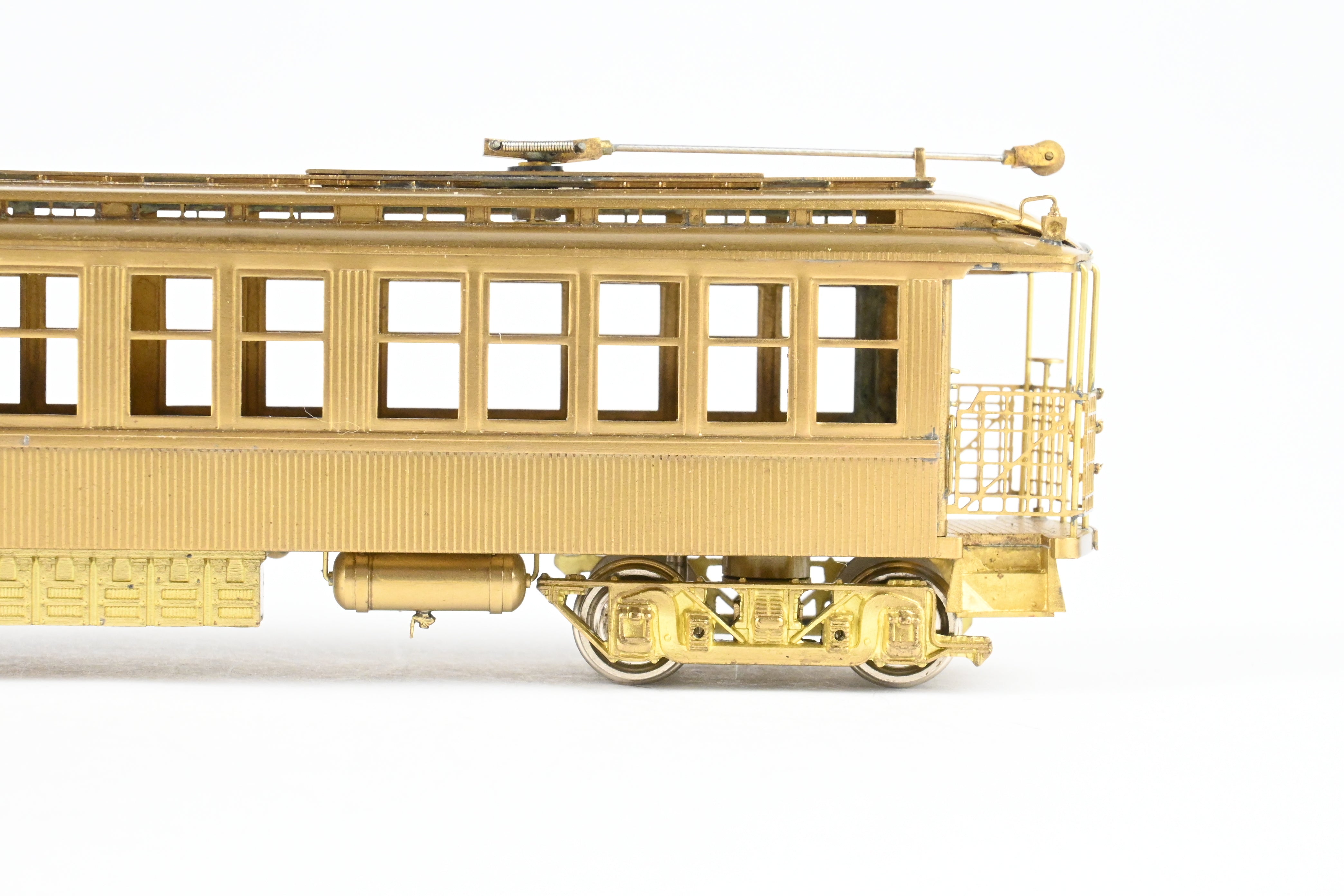 High - Quality HO Scale Brass Model Train Set by WP Car Corp. - Brooklyn Rapid Transit/Brooklyn Union Elevated 1200 Equipped with Trolley Poles
